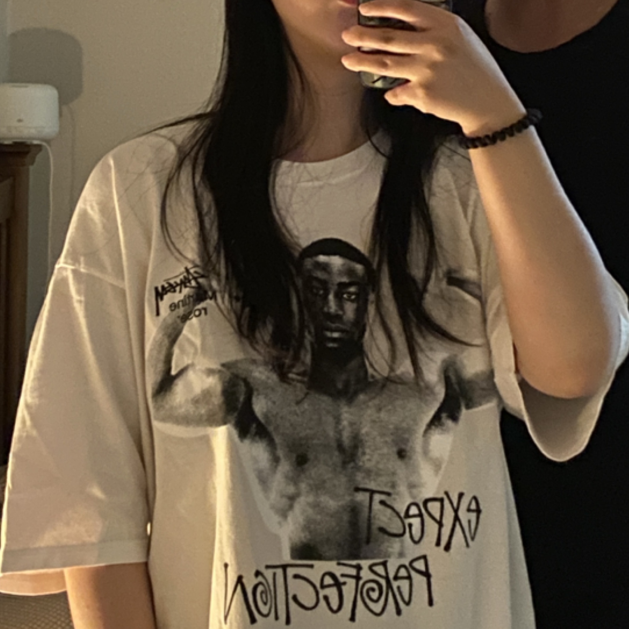 Stussy x Martine Rose Stand Firm Pigment Dyed T-Shirt Natural 착용 스타일