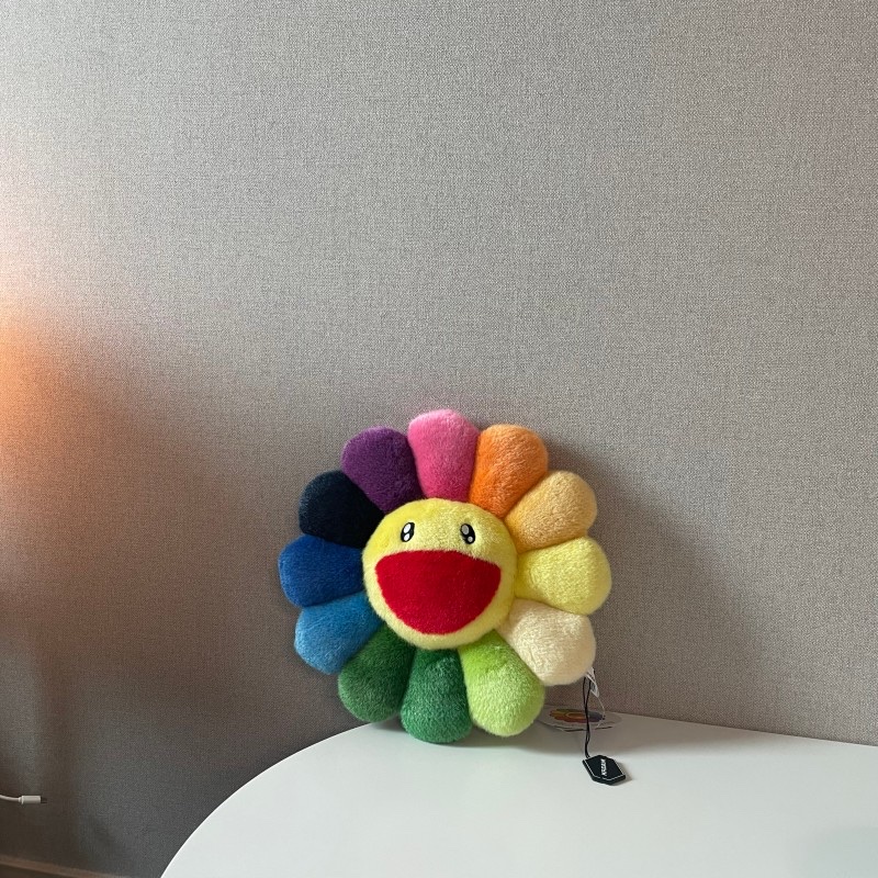 Kaikai Kiki Flower Cushion 30cm Rainbow 착용 스타일 - 1