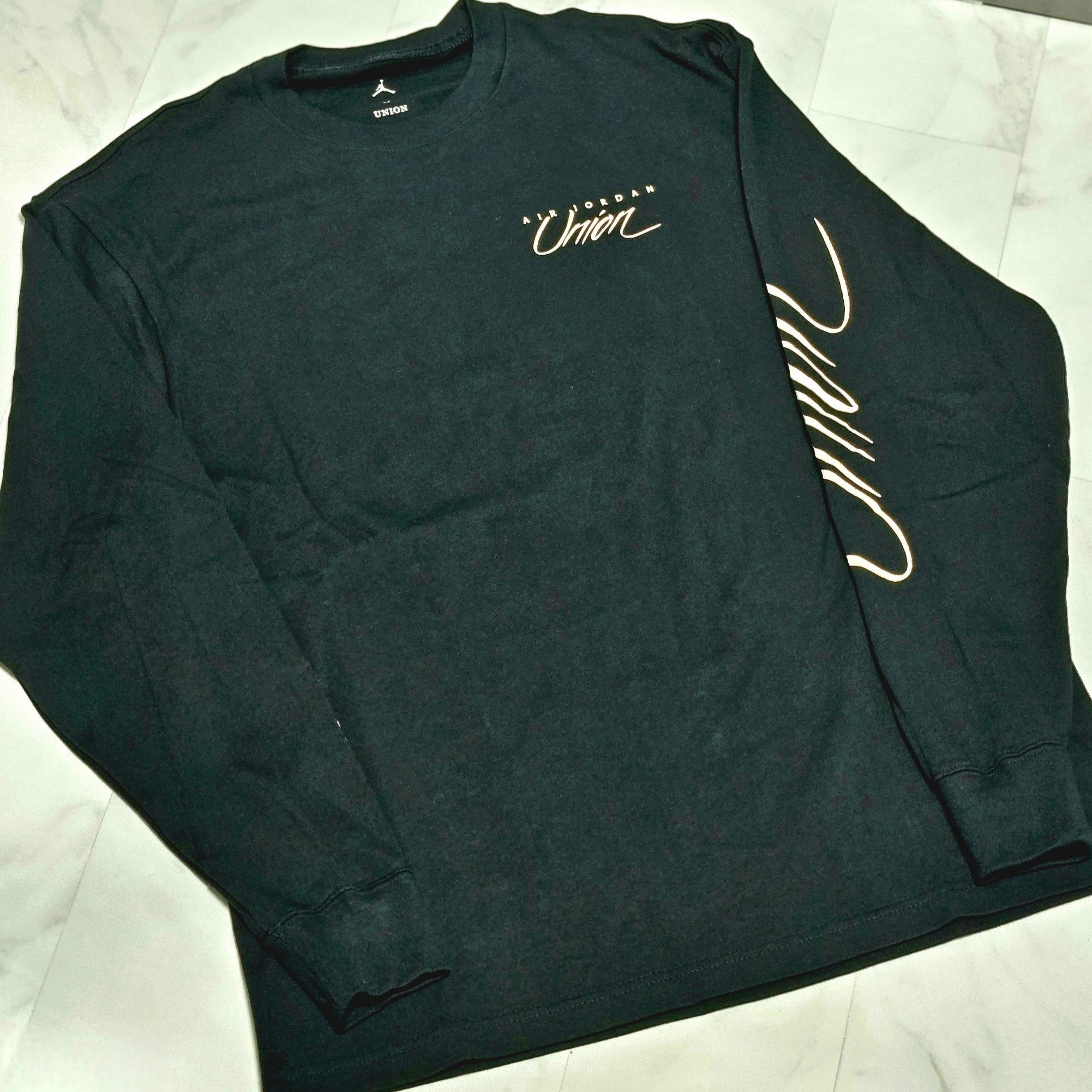 Jordan x Union Long Sleeve T-Shirt Black - US/EU 착용 스타일 - 8