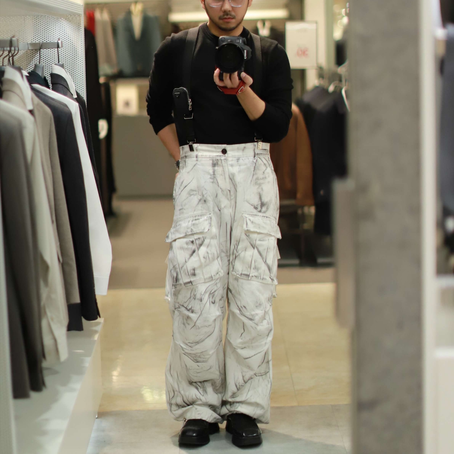 Nos Couleurs 01 Cargo Pants Dirty Washing 착용 스타일