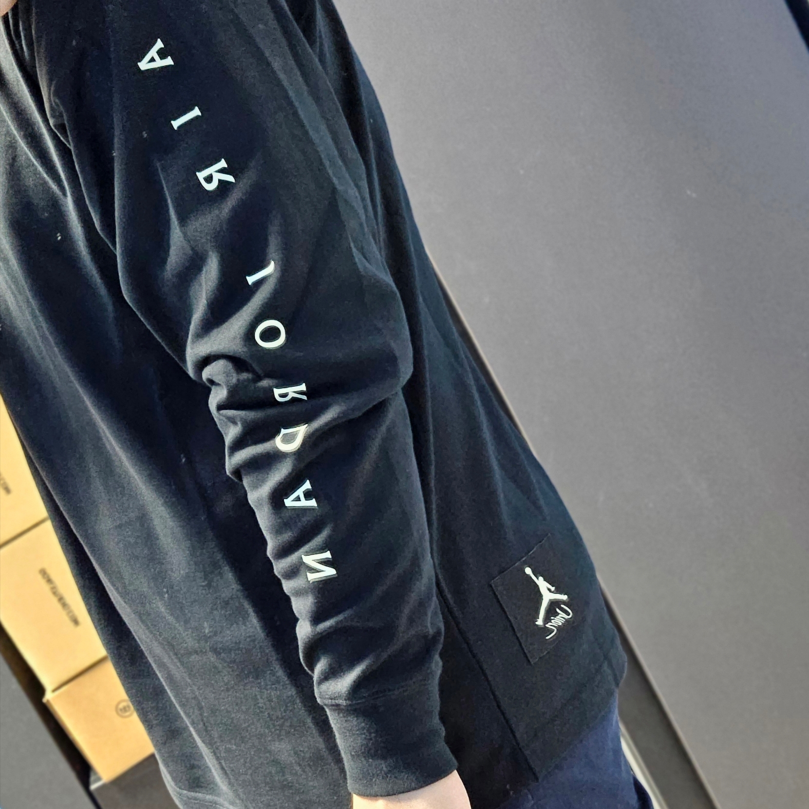 Jordan x Union Long Sleeve T-Shirt Black - US/EU 착용 스타일 - 2