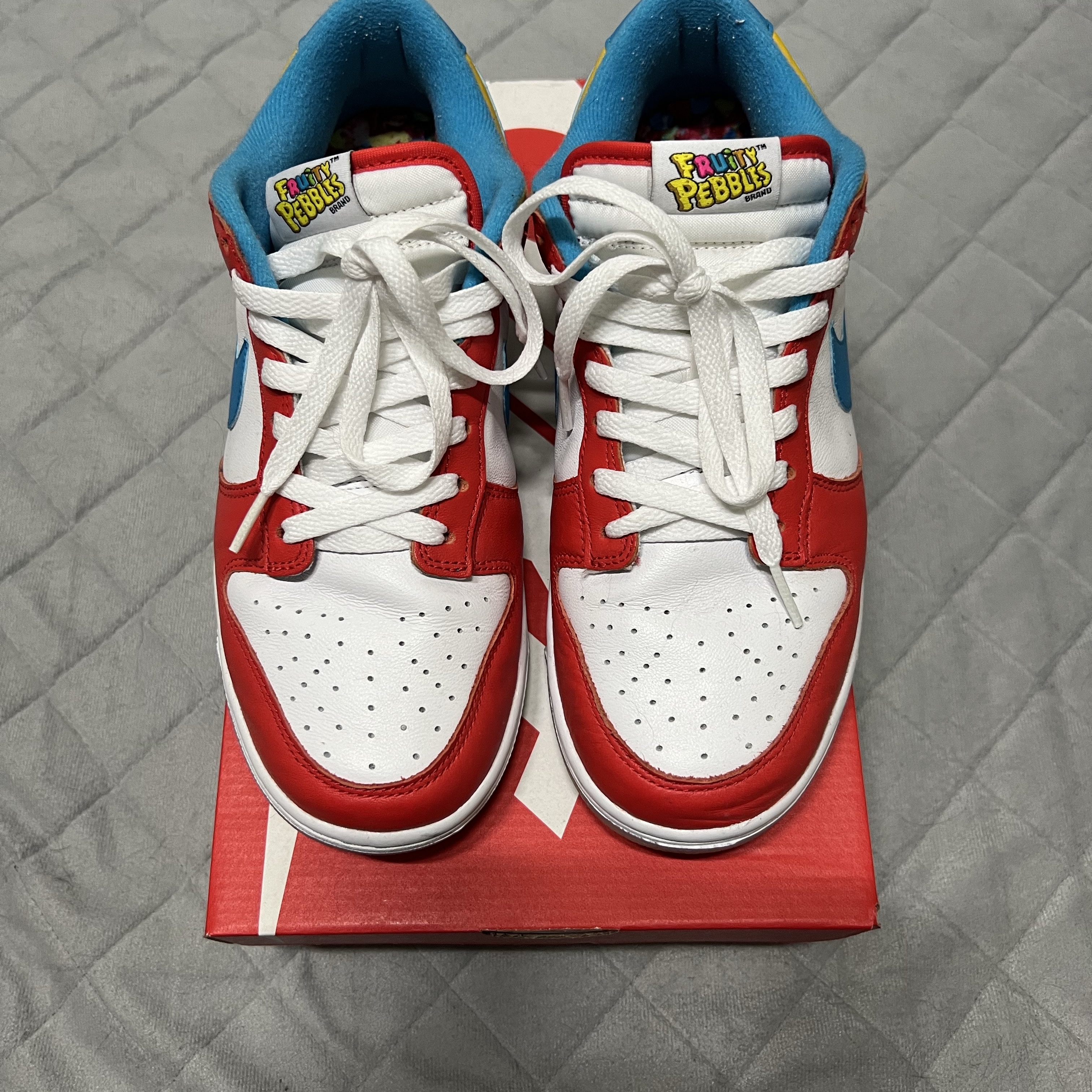 Nike x LeBron James x Fruity Pebbles Dunk Low QS Habanero Red 착용 스타일 - 1