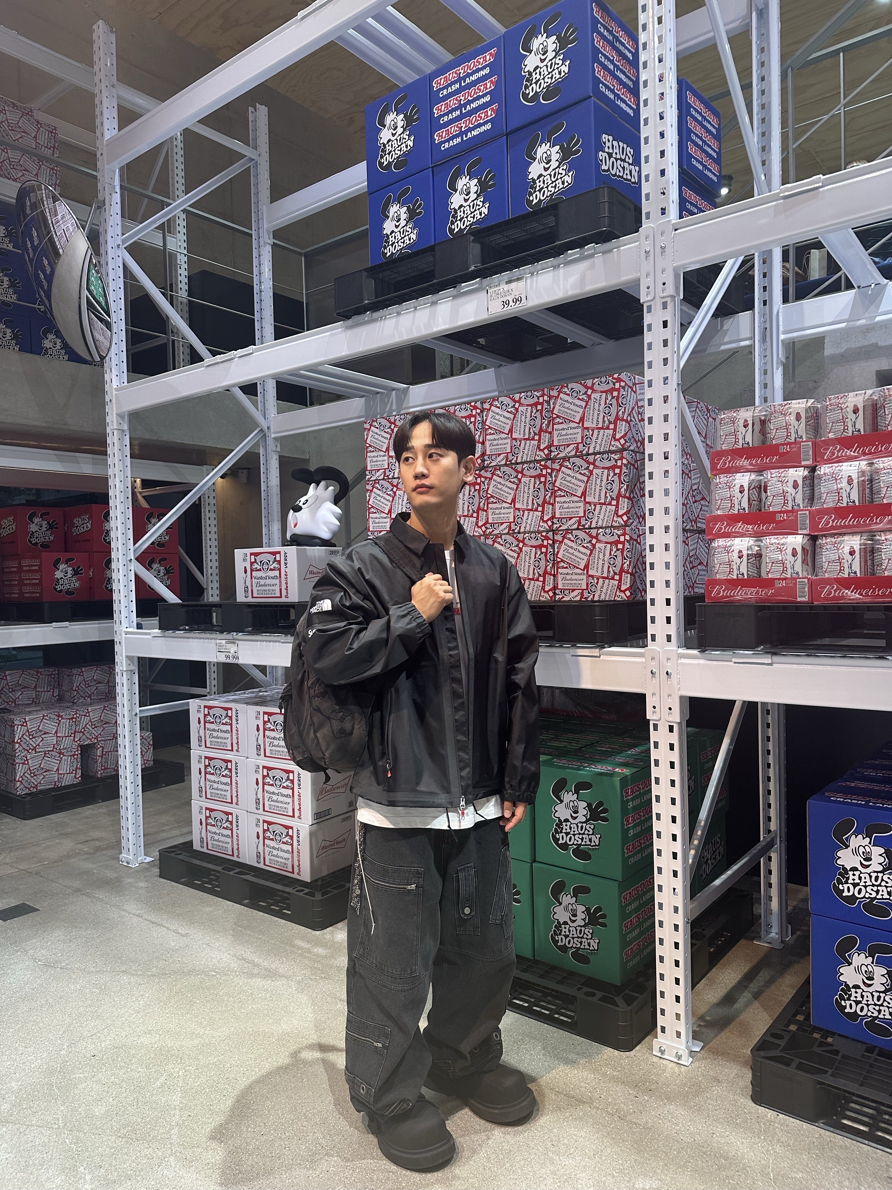 Supreme x The North Face Summit Series Outer Tape Seam Coaches Jacket Black - 21SS, Project G/R Flight Denim Pants Black 착용 스타일 - 2