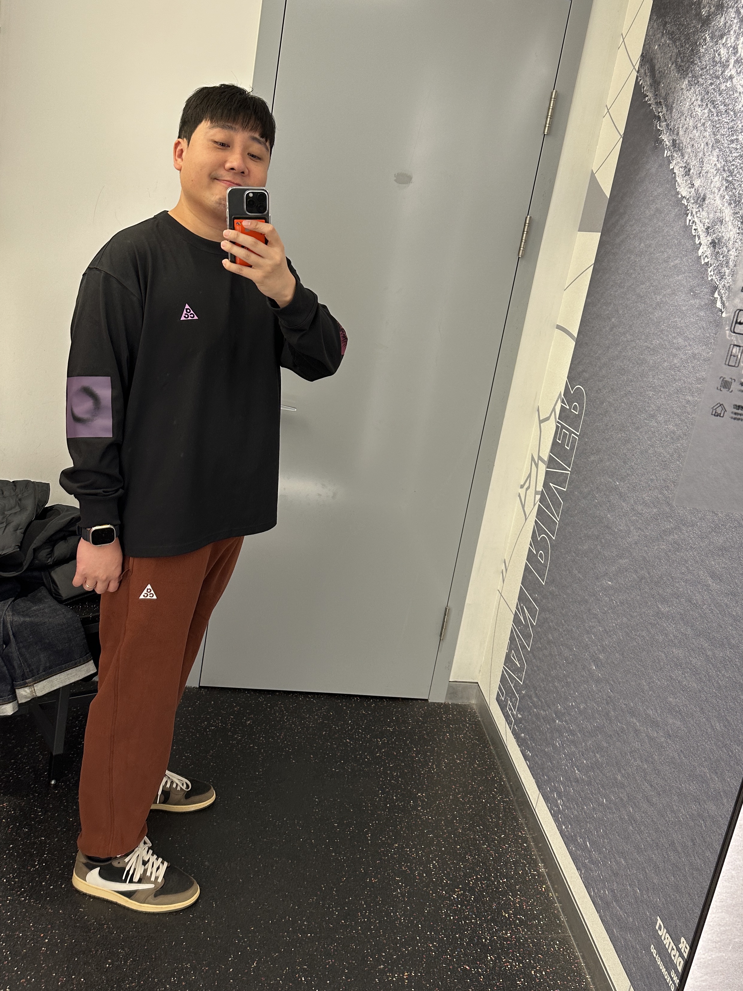 Nike NRG ACG Cosmic Coa Long Sleeve T-Shirt Black - Asia, Nike ACG Polartec Wolf Tree Pants Oxen Brown - Asia 착용 스타일