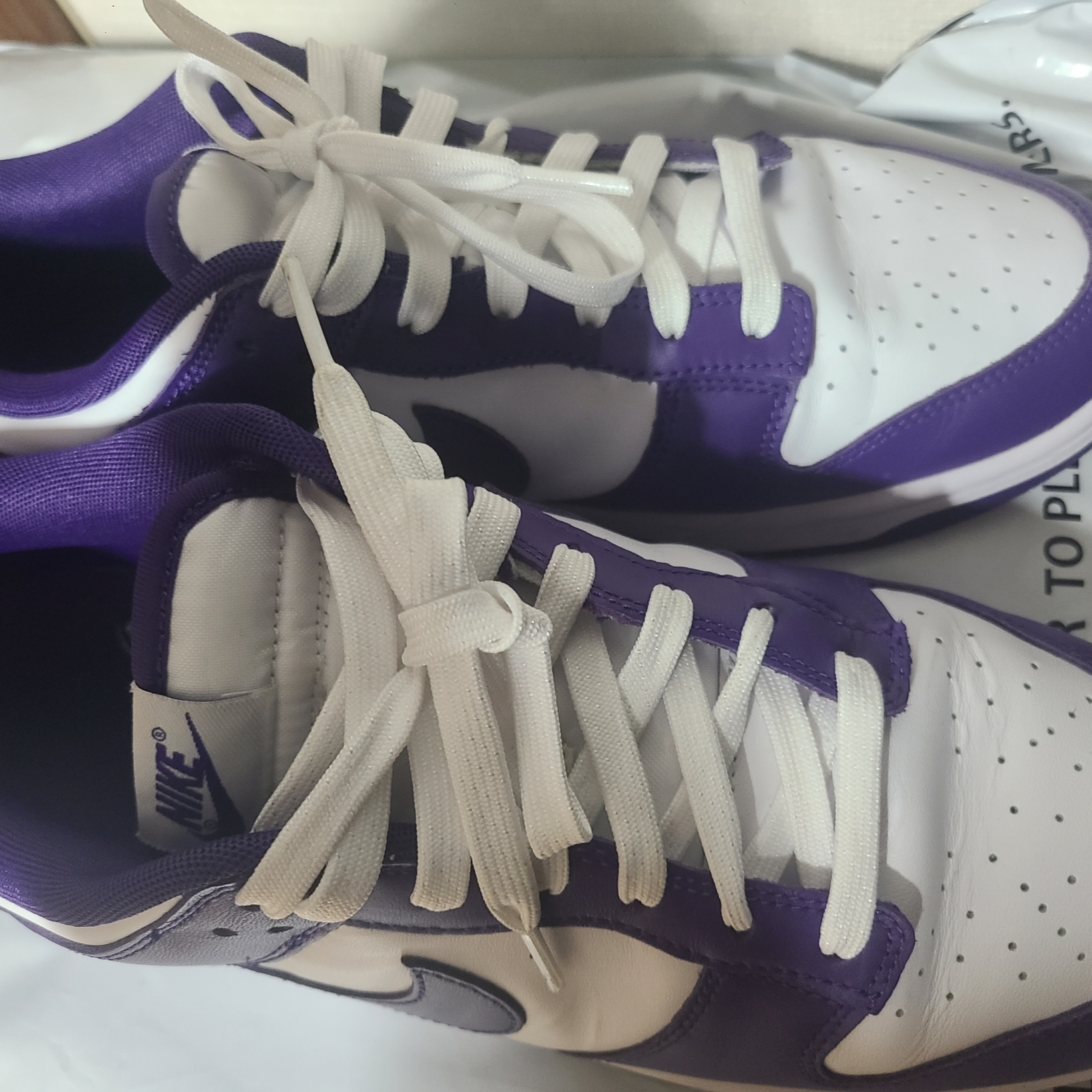 Nike Dunk Low Retro Championship Court Purple 착용 스타일