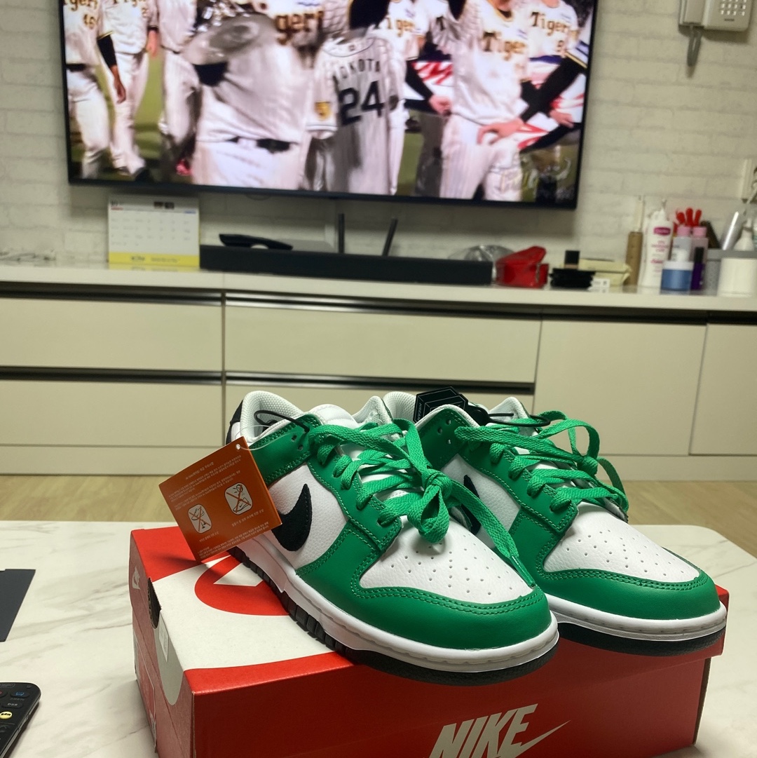 Nike Dunk Low White Green 착용 스타일 - 1