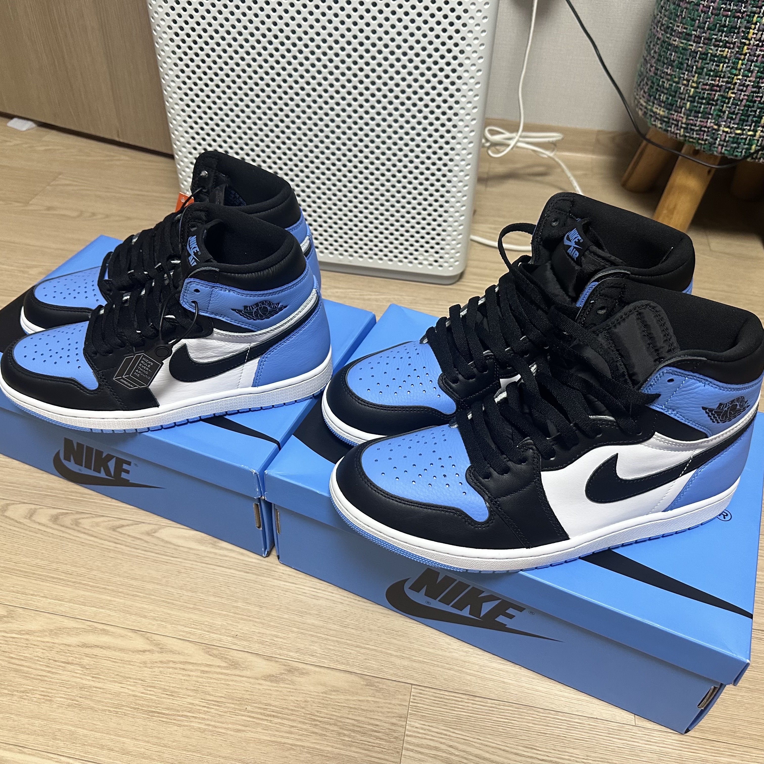 Jordan 1 Retro High OG University Blue 착용 스타일