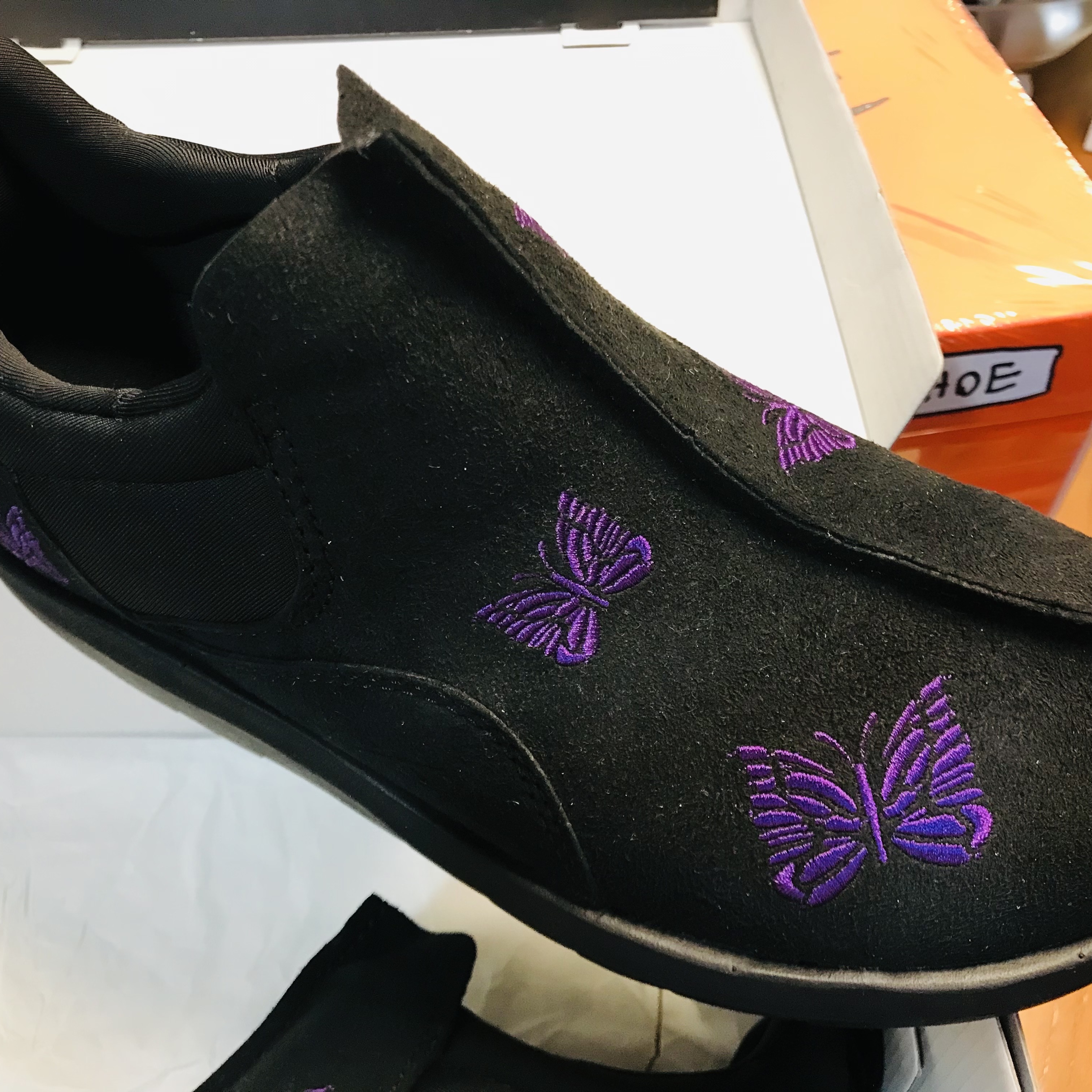Reebok x Needles Beatnik Moc Core Black Extreme Purple 착용 스타일