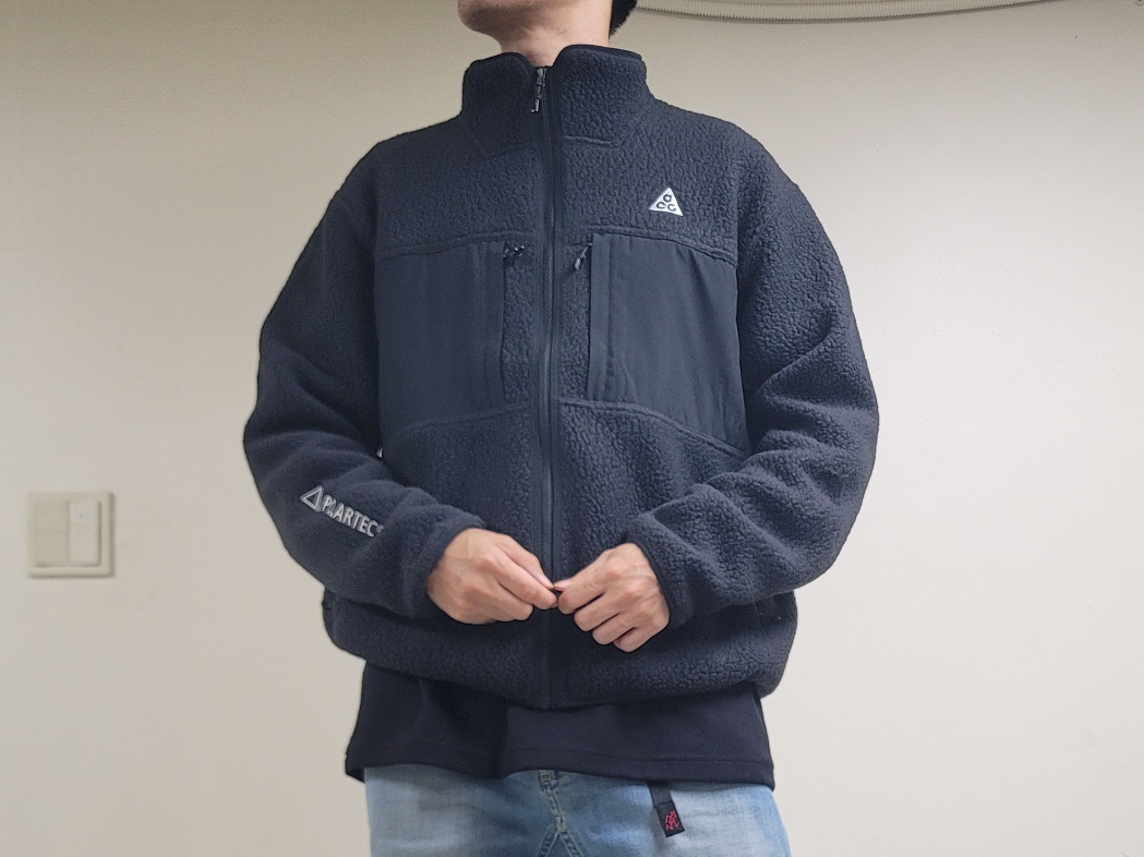 Nike ACG Arctic Wolf Full Zip Top Black Anthracite - Asia 착용 스타일 - 2
