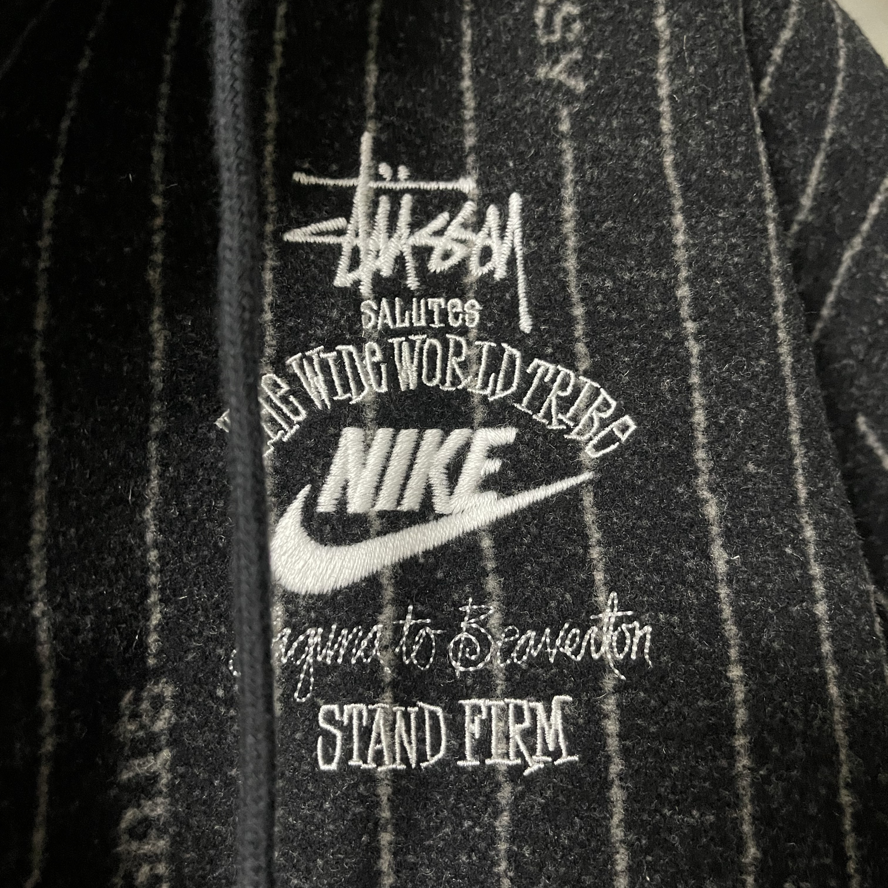 Nike x Stussy NRG Striped Wool Jacket Black (DR4023-010) 착용 스타일