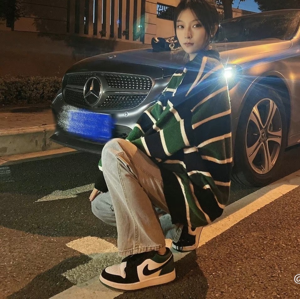 (GS) Jordan 1 Low Black Mystic Green 착용 스타일