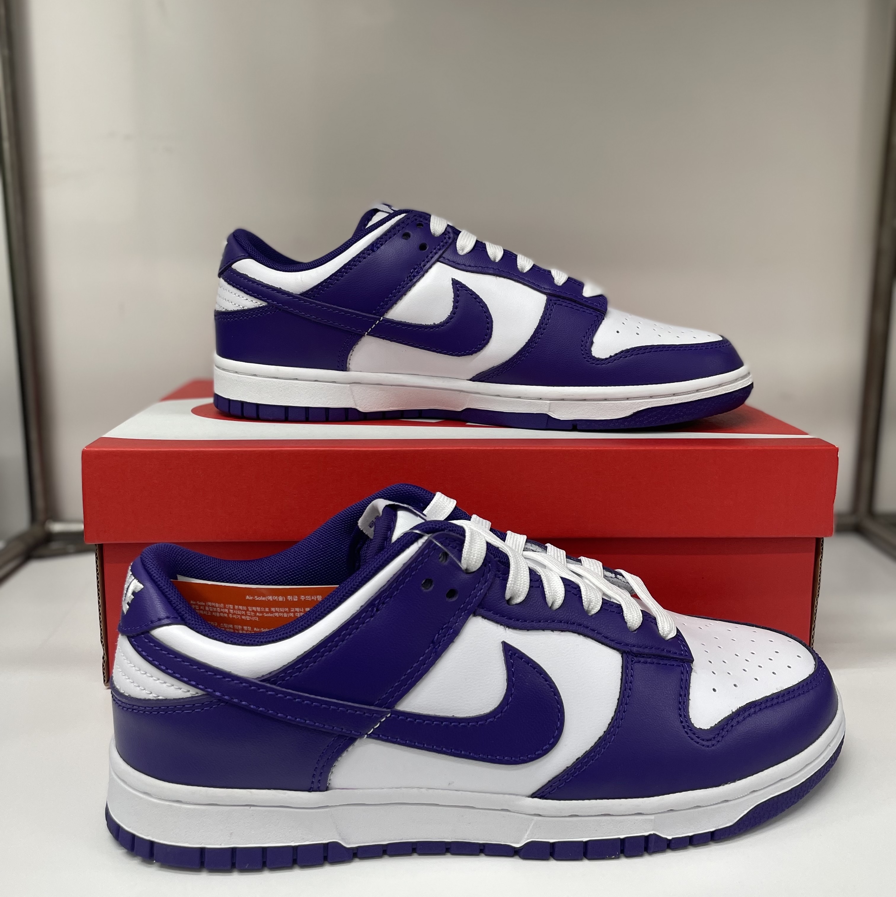 Nike Dunk Low Retro Championship Court Purple 착용 스타일 - 1