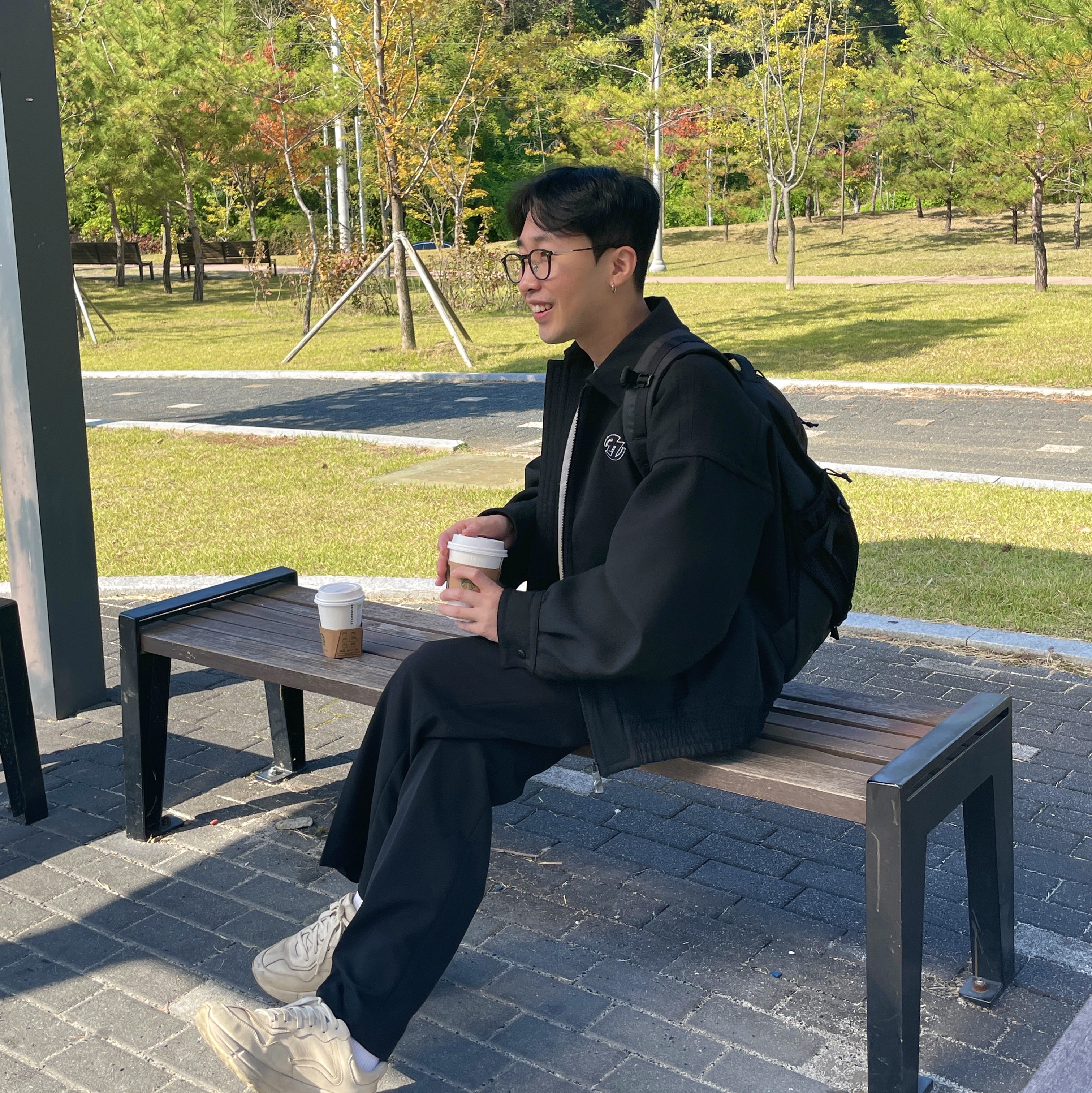 Supreme Backpack Black - 23FW, Zara x Ader Error Oversize Collar Bomber Jacket Black 착용 스타일