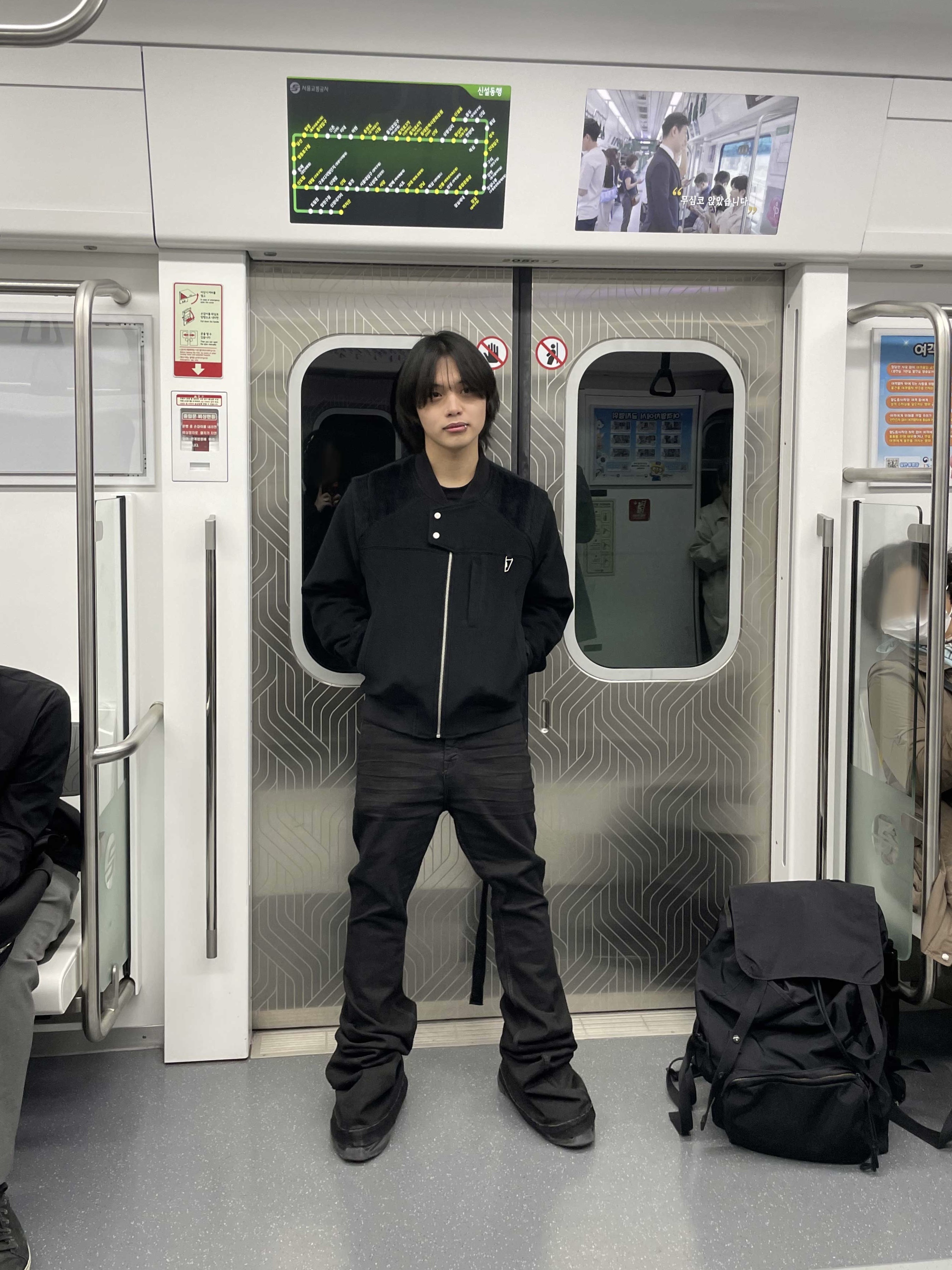 Undermycar Gaudin Alpaca Shoulder Wool Blouson Moonless Night - 22SS 착용 스타일