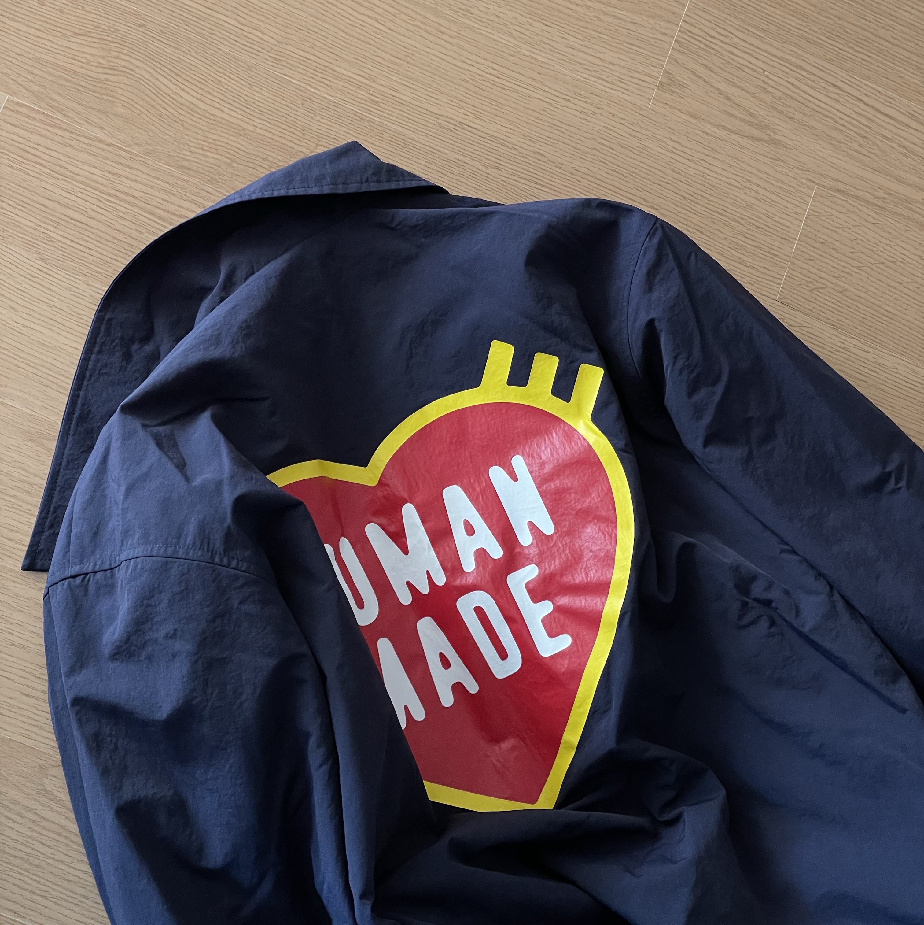 Human Made Coach Jacket Navy 착용 스타일