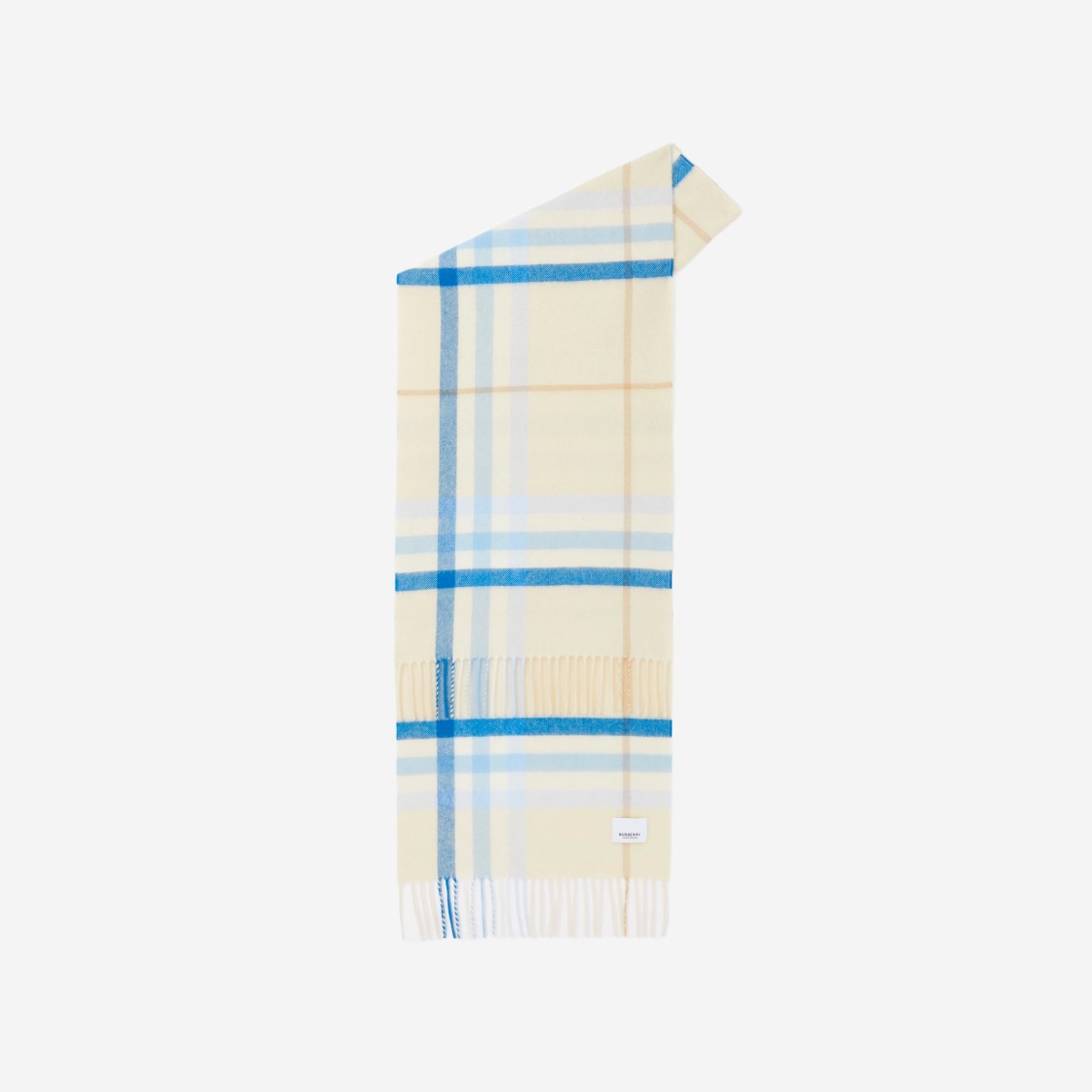 Burberry Exaggerated Check Cashmere Scarf Tonal Blue 상세 이미지 2