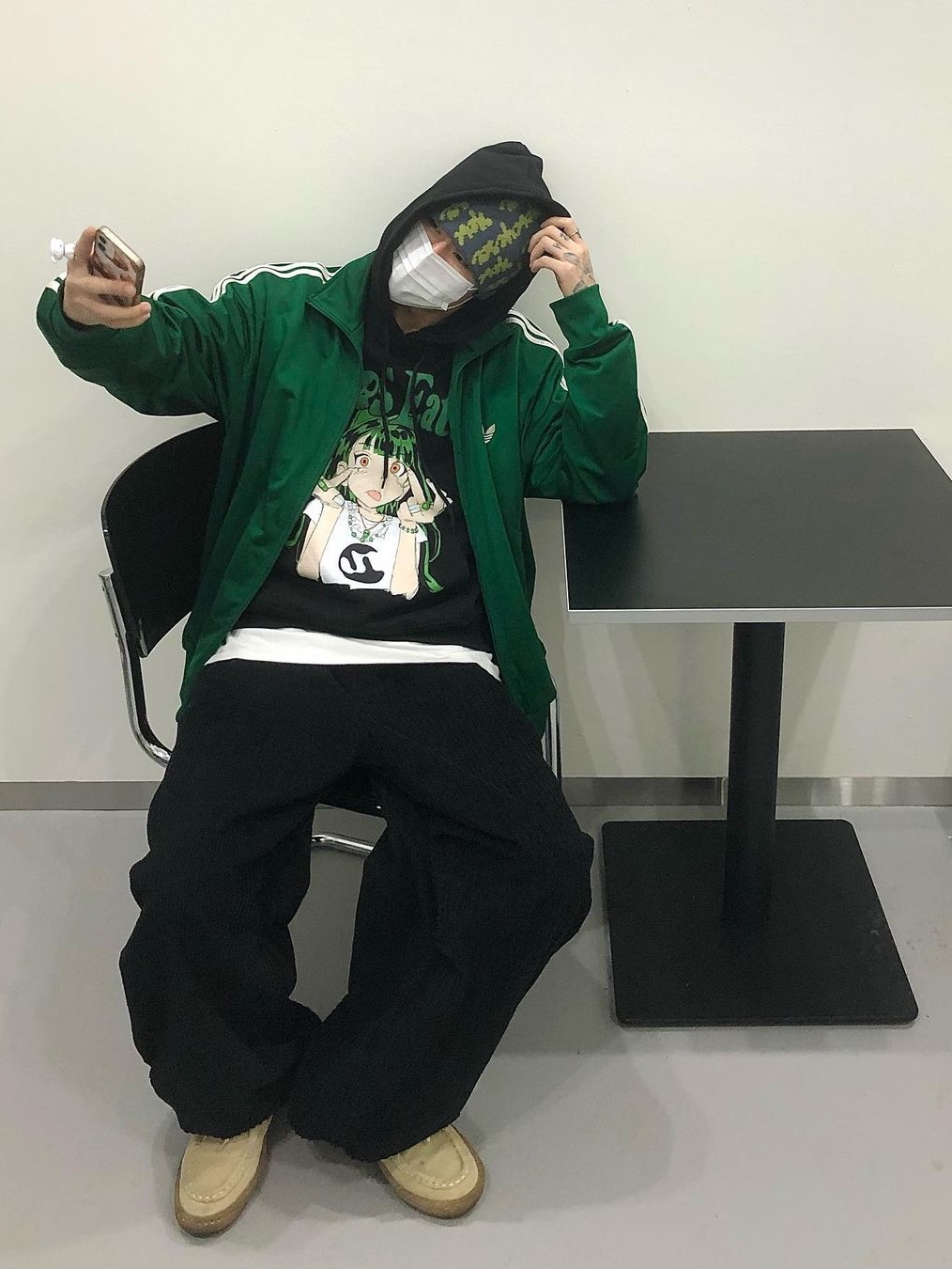 Adidas Originals Beckenbauer Track Jacket Shadow Green - KR Sizing 착용 스타일 - 1