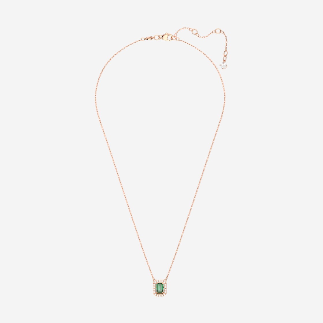 (W) Swarovski Millenia Necklace Green Rose Gold Plated 상세 이미지 2