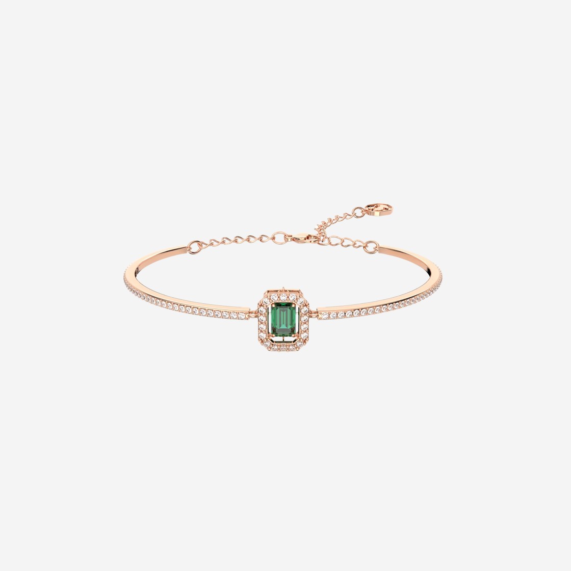 (W) Swarovski Millenia Bangle Green Rose Gold Plated 상세 이미지 1