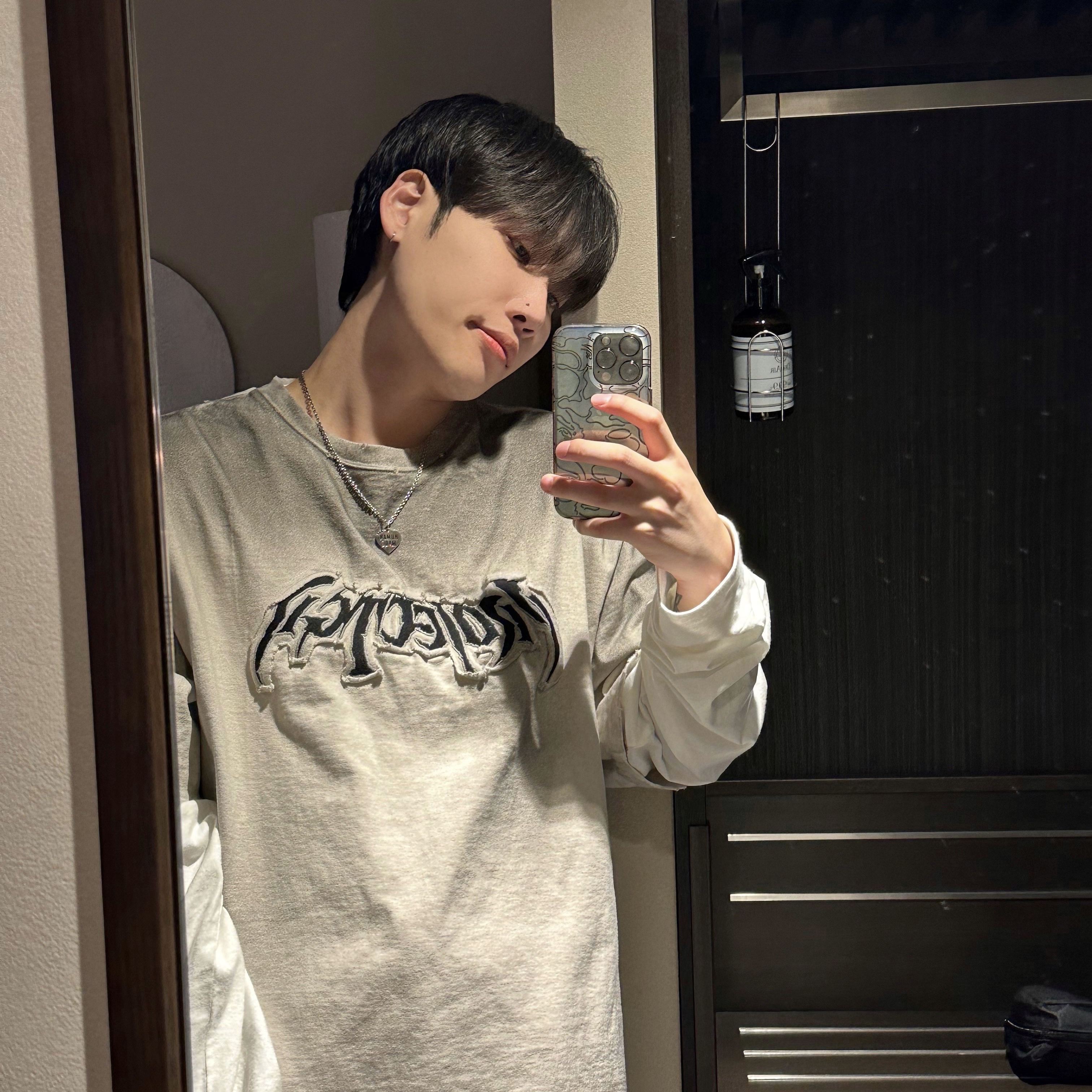 Project G/R Furious Logo Applique T-Shirt Grey - 10 Corso Como Exclusive, Human Made Heart Silver Necklace Silver 착용 스타일