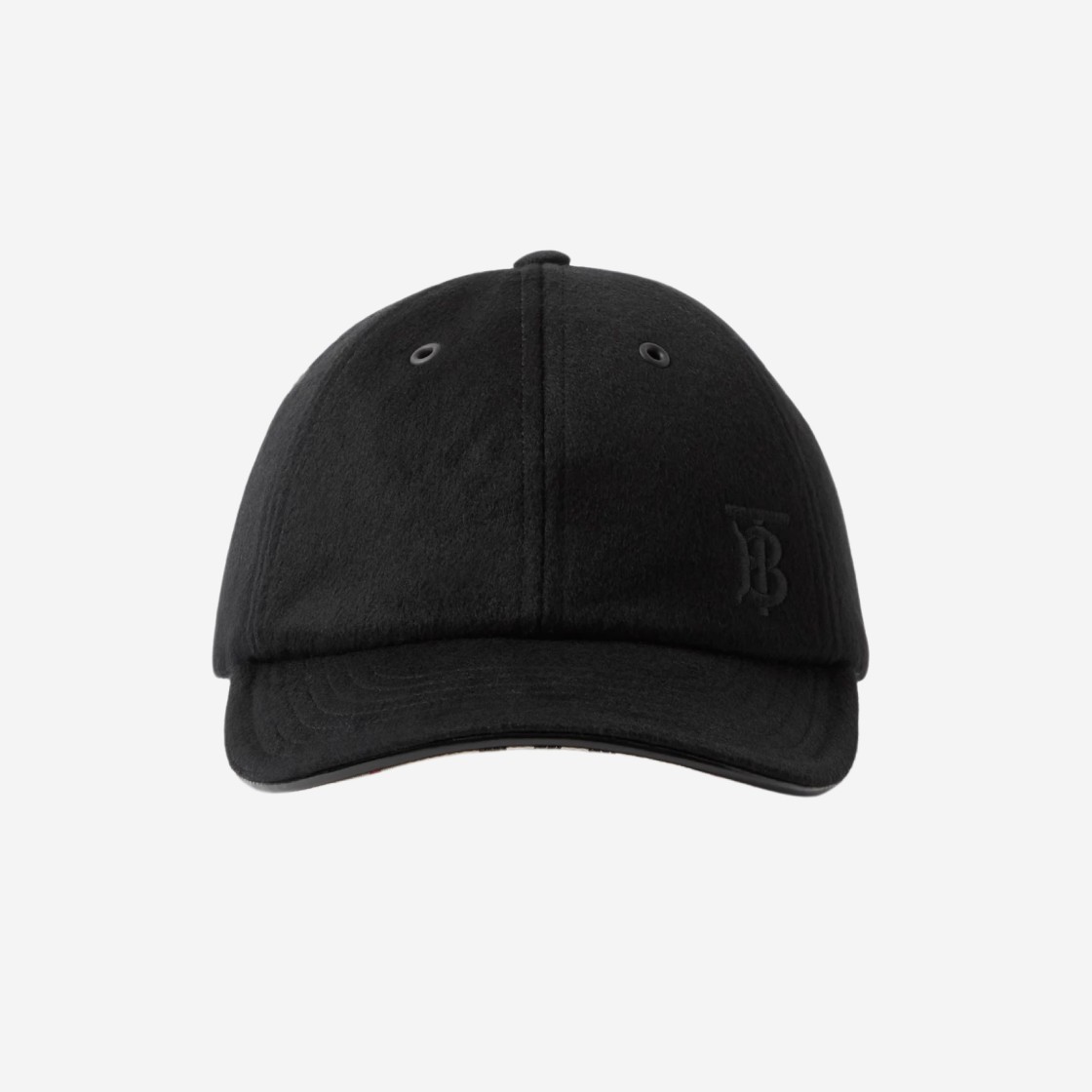 Burberry Monogram Motif Cashmere Baseball Cap Black 상세 이미지 1