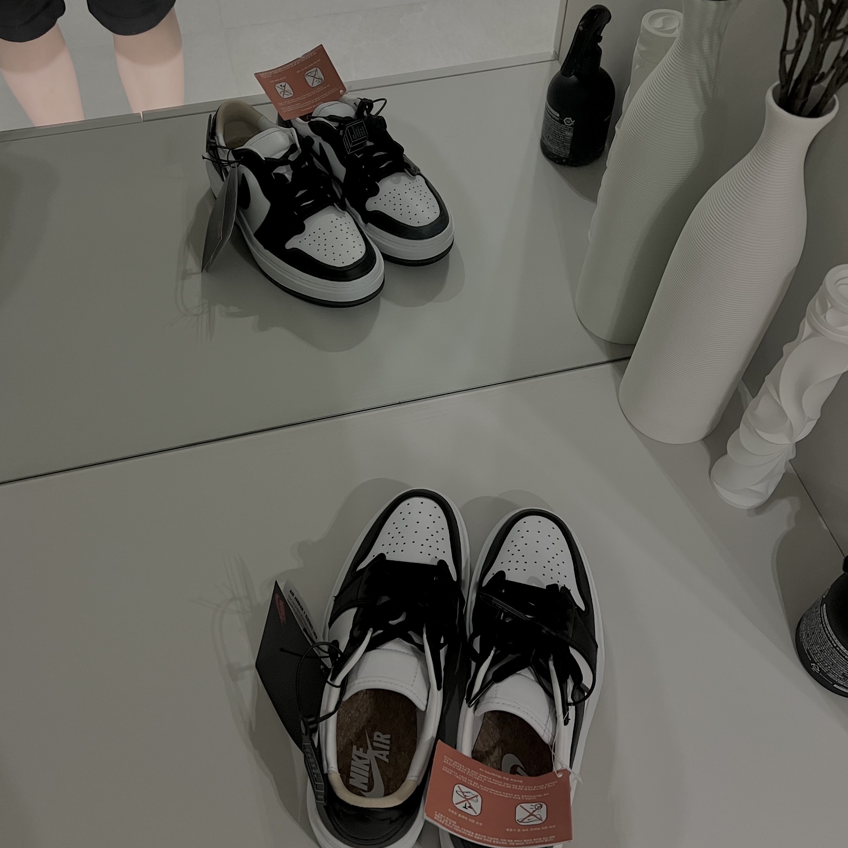 (W) Jordan 1 Elevate Low White Black 착용 스타일
