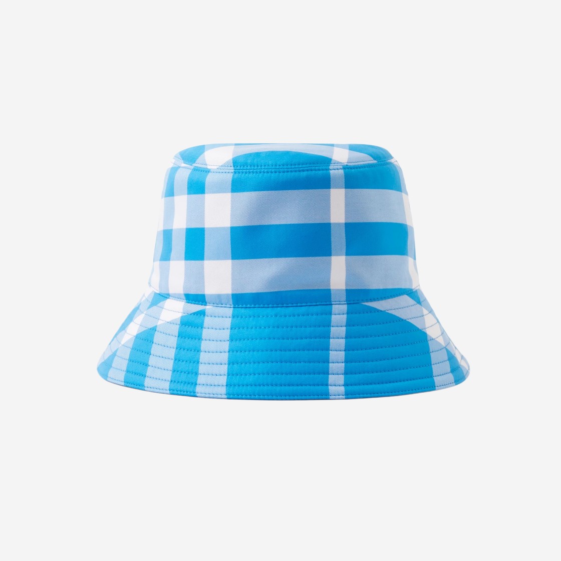 Burberry Check Cotton Bucket Hat Vivid Blue 상세 이미지 1