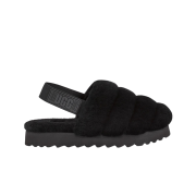(W) UGG Super Fluff Slipper Black