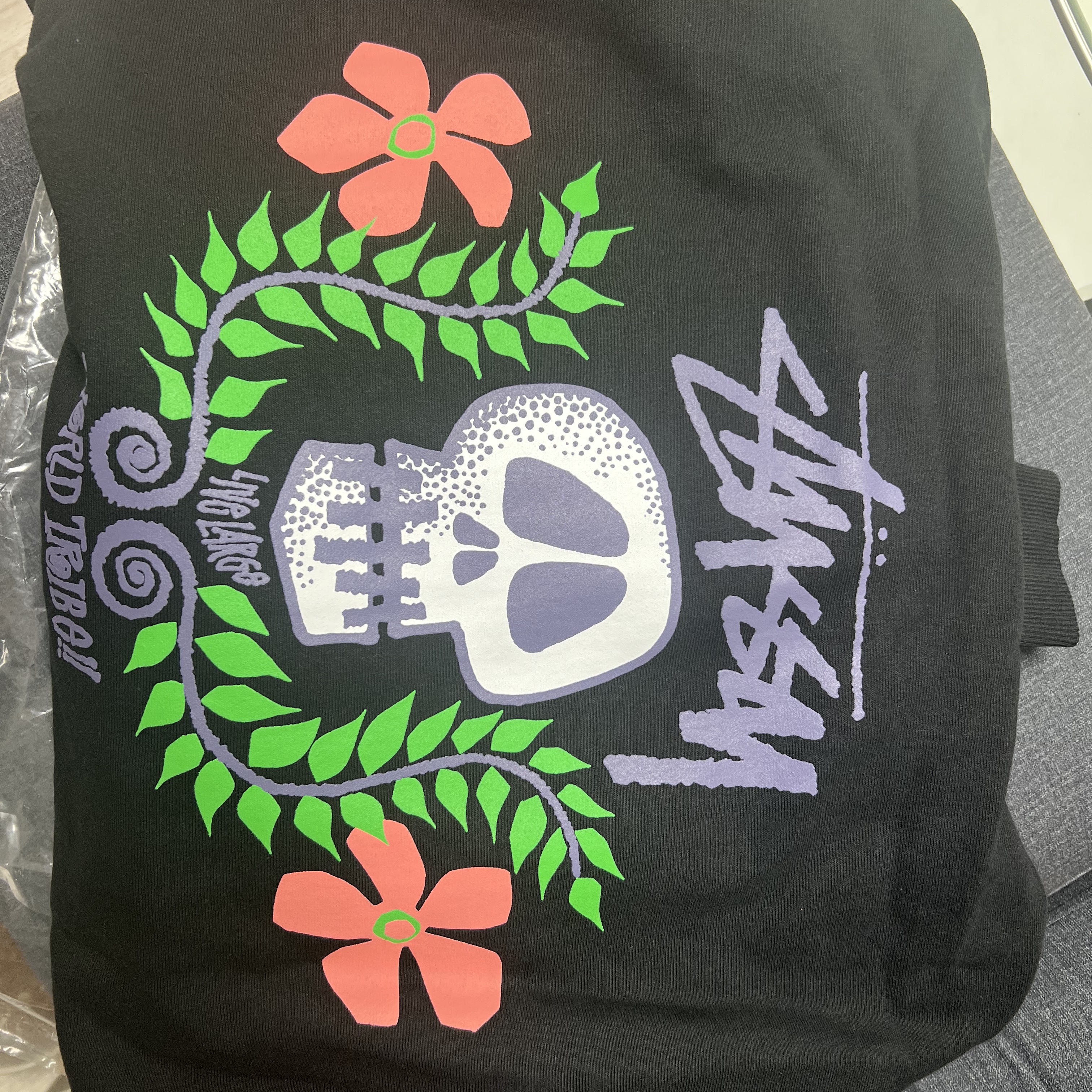 Stussy Skull Crest Zip Hoodie Black 착용 스타일