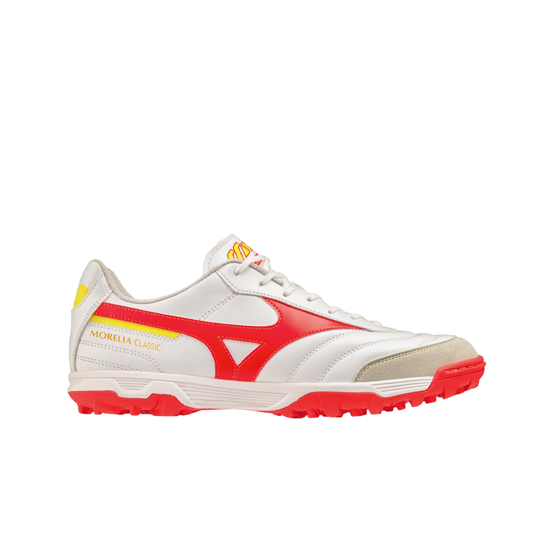 미즈노 모렐리아 살라 클래식 TF 화이트 피리코랄 2 볼트 2(Mizuno Morelia Sala Classic TF White Piricoral 2 Volt 2)