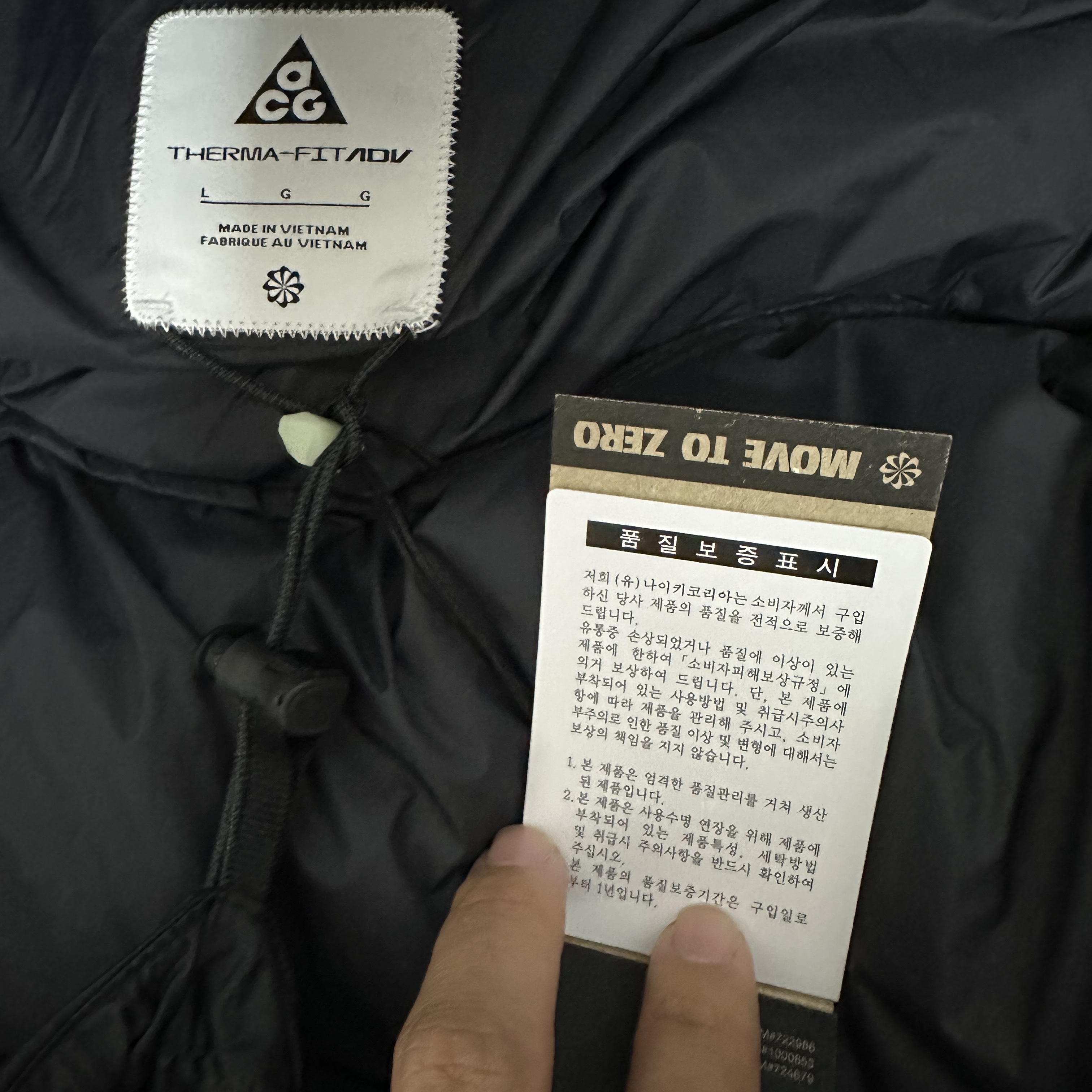 Nike ACG Therma-Fit ADV Lunar Lake Puffer Jacket Black - Asia 착용 스타일 - 2