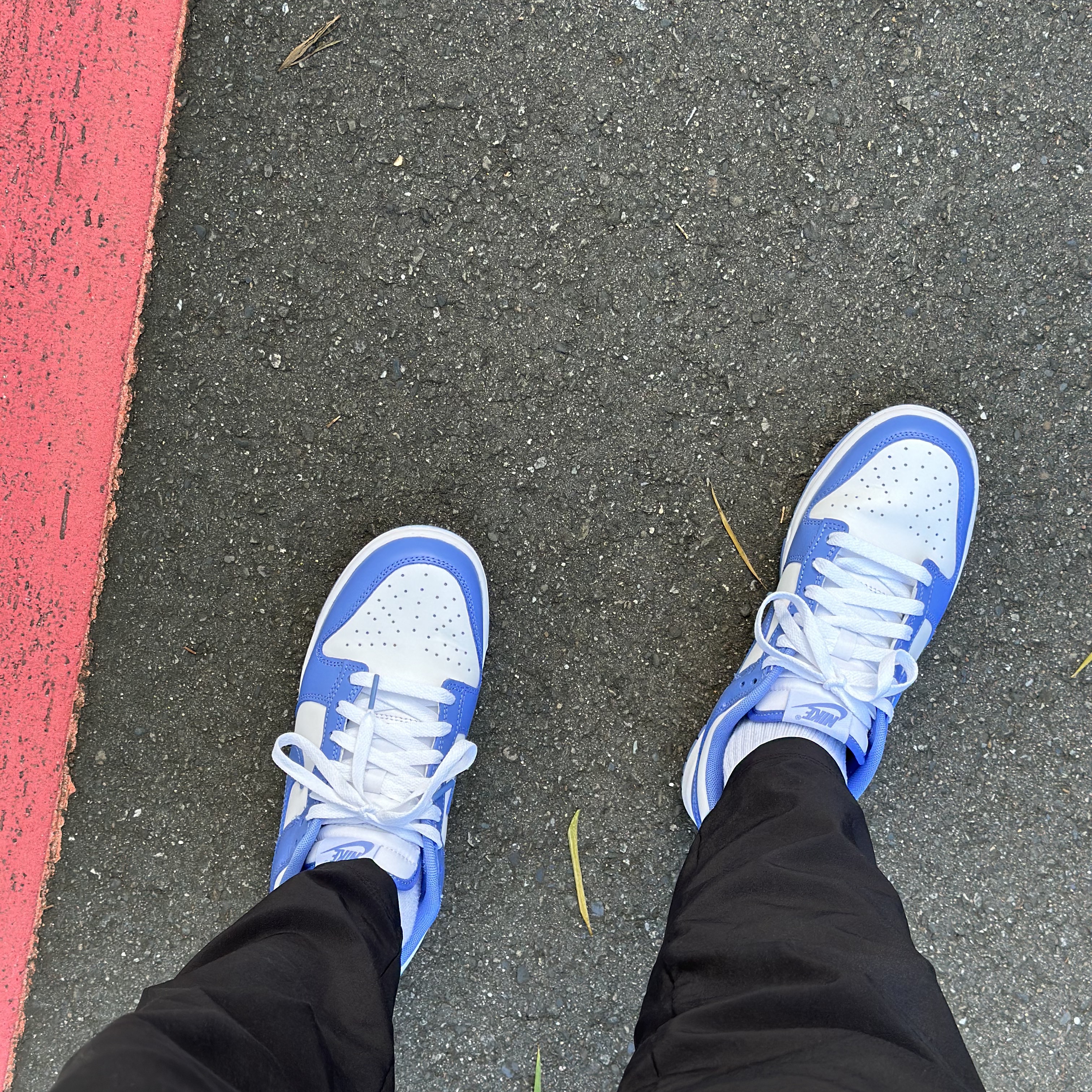 Nike Dunk Low Retro White Polar Blue 착용 스타일