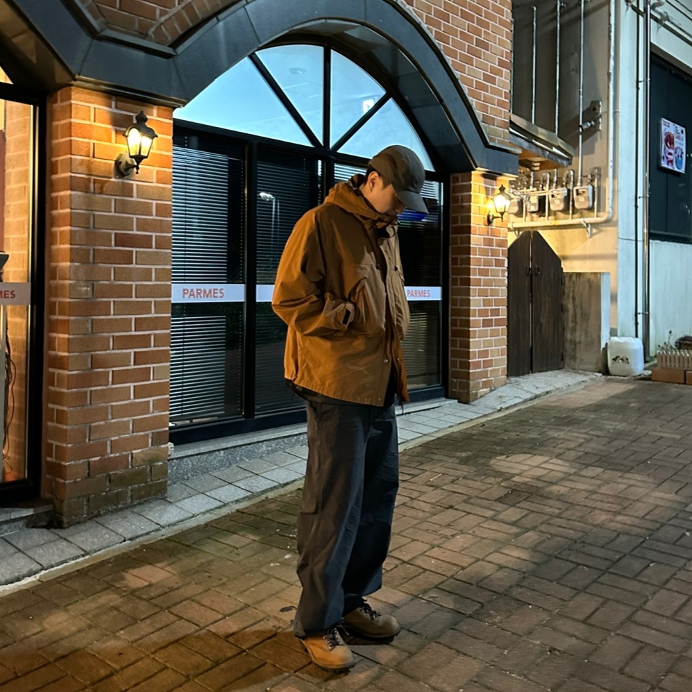 Sansan Gear Nylon Wing Cap Brown - 22FW 착용 스타일