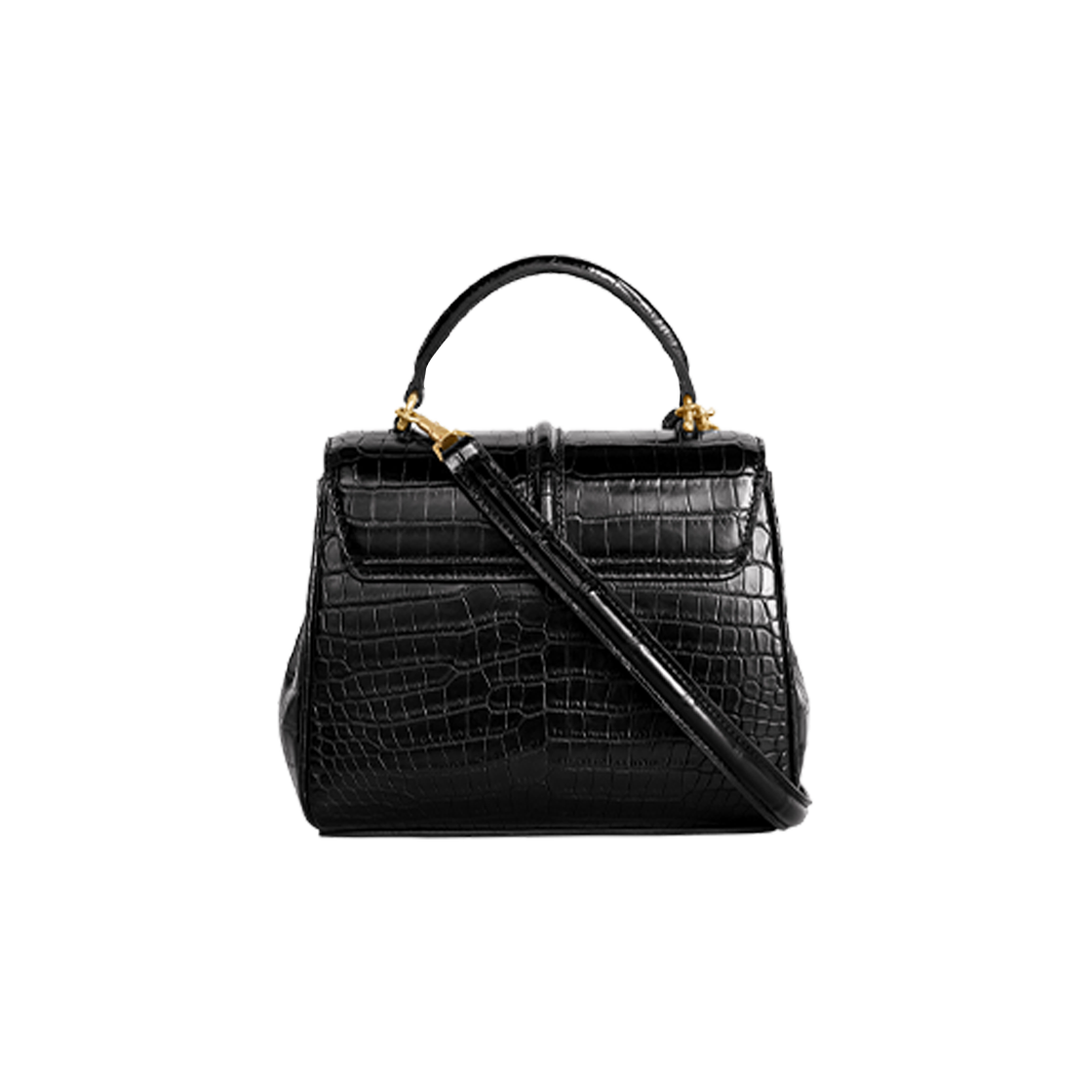 Celine Mini 16 in Porosus Crocodile Black 상세 이미지 3