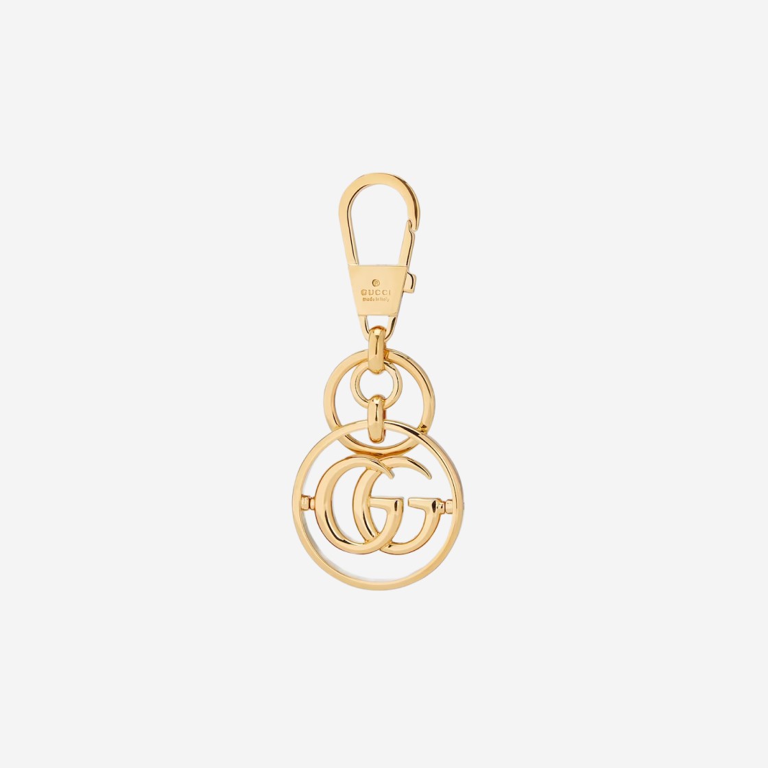 Gucci Double G Keychain Gold Toned Metal 상세 이미지 1