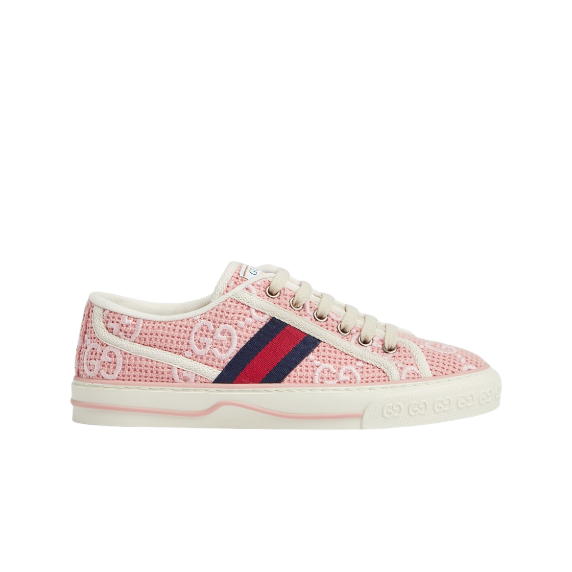 (W) Gucci Tennis 1977 Sneaker Light Pink White Cotton 상세 이미지 1