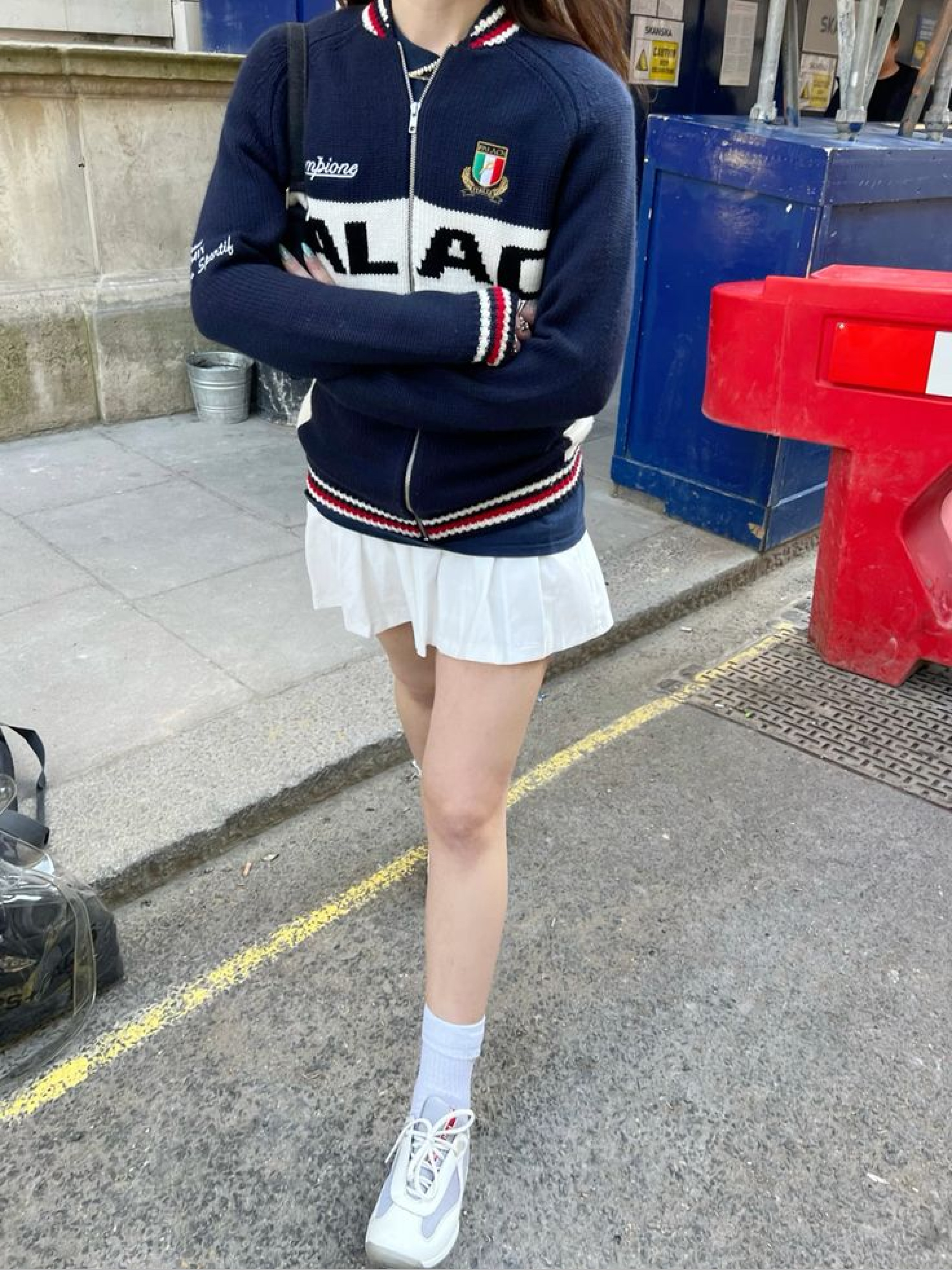 Prada America’s Cup Original Sneakers White, Prada America's Cup Sneakers White 착용 스타일 - 3