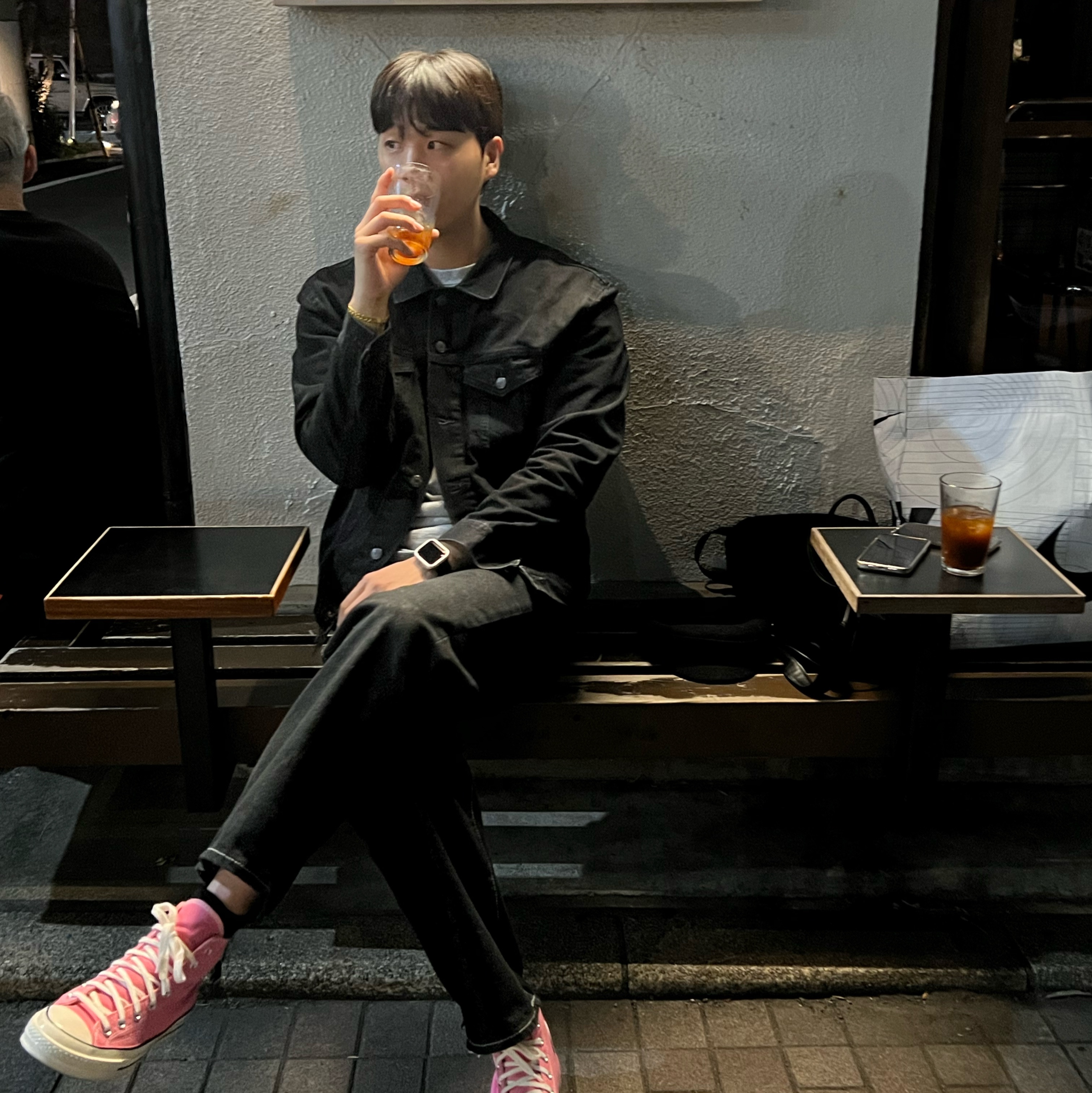 Converse Chuck 70 High Vintage Canvas Pink, Stussy Basic Stussy Pigment Dyed T-Shirt Grey 2022 착용 스타일 - 1