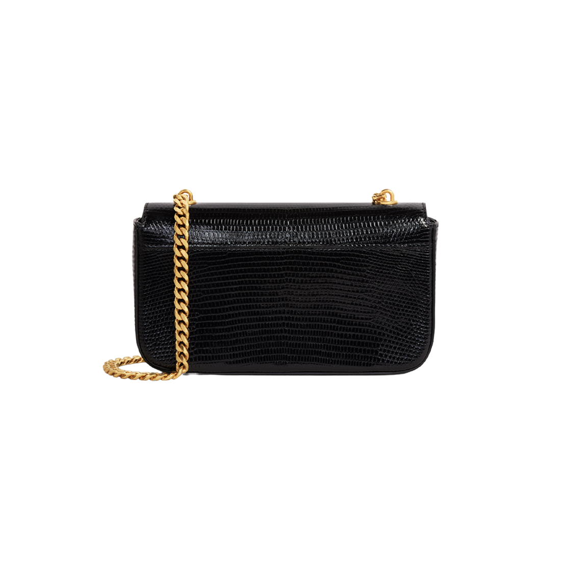 Celine Chain Shoulder Bag Triomphe in Lizard Black 상세 이미지 3