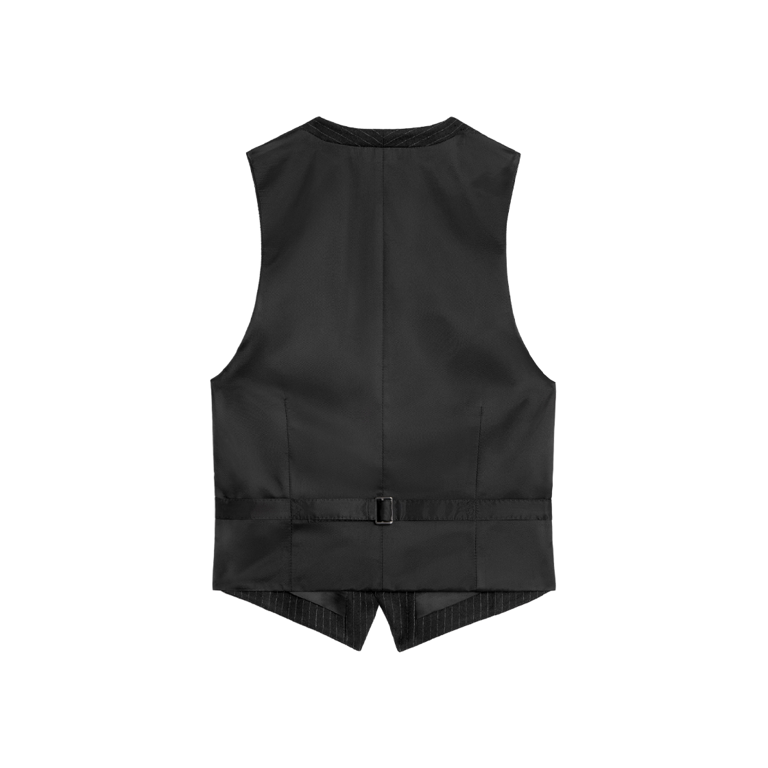 (W) Celine Waistcoat in Striped Flannel Black White 상세 이미지 2