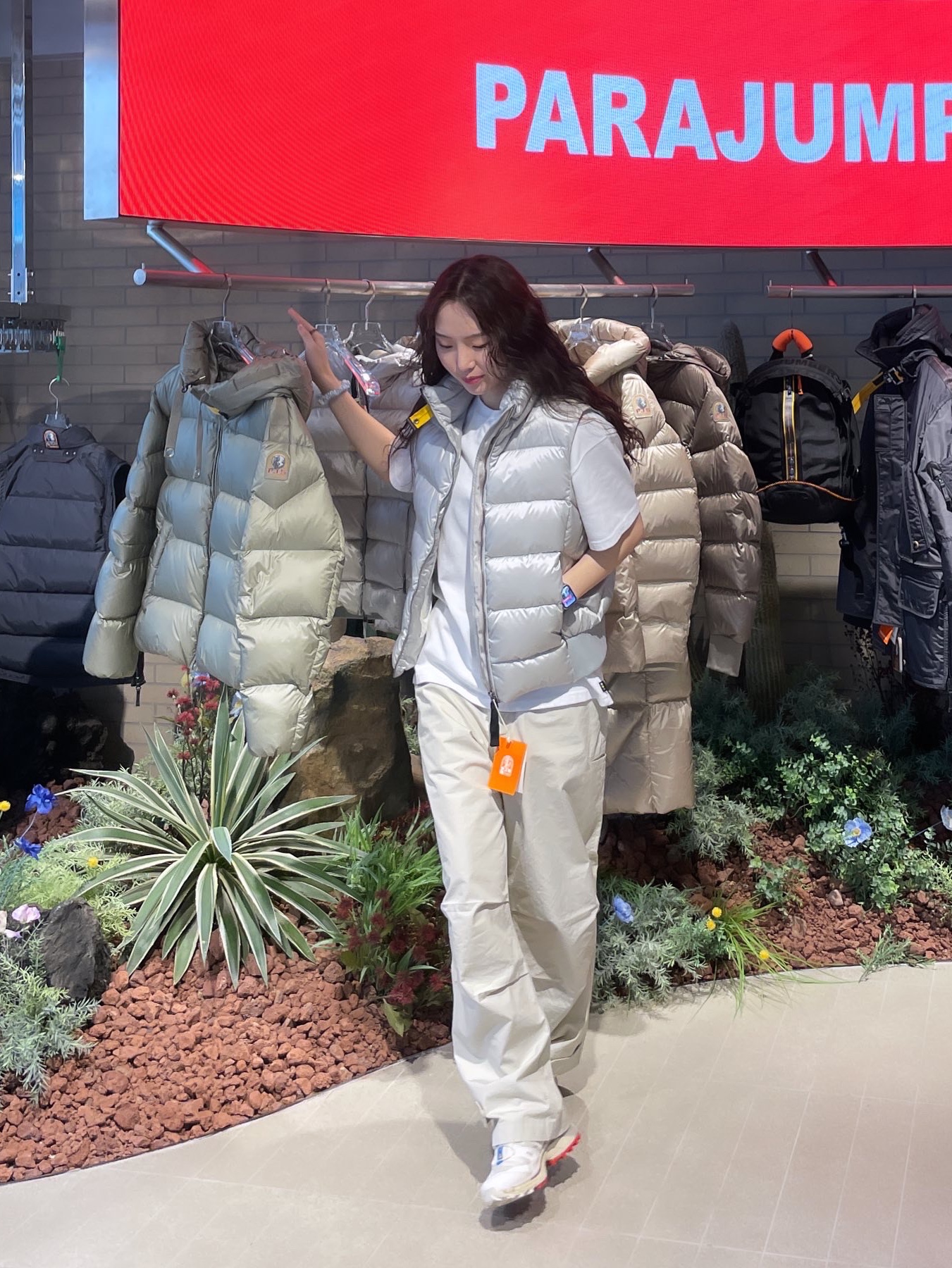 Parajumpers Wilmont Down Jacket Paloma - 22FW, Salomon XT-4 Vanilla Ice 착용 스타일 - 3