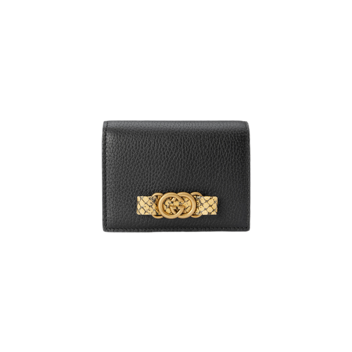 Gucci Wallet with Interlocking G Python Bow Black Leather 상세 이미지 1