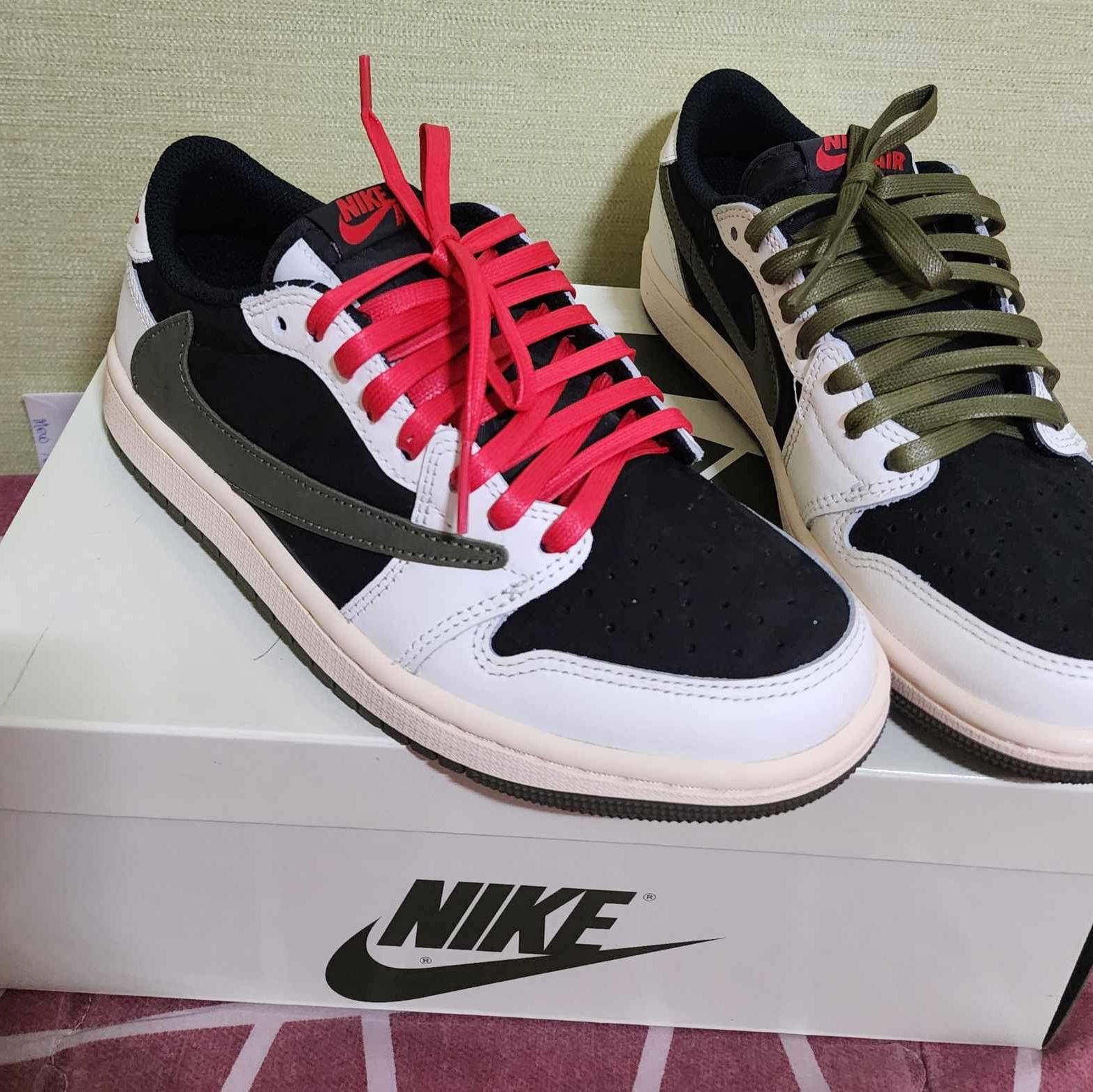 (W) Jordan 1 x Travis Scott Retro Low OG SP Medium Olive 착용 스타일