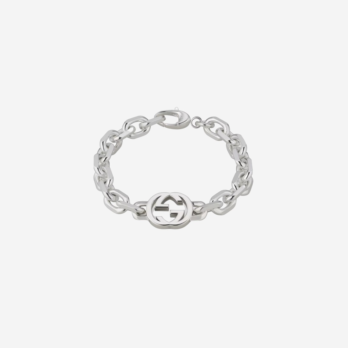 (W) Gucci Interlocking G Chain Bracelet 925 Sterling Silver 상세 이미지 1