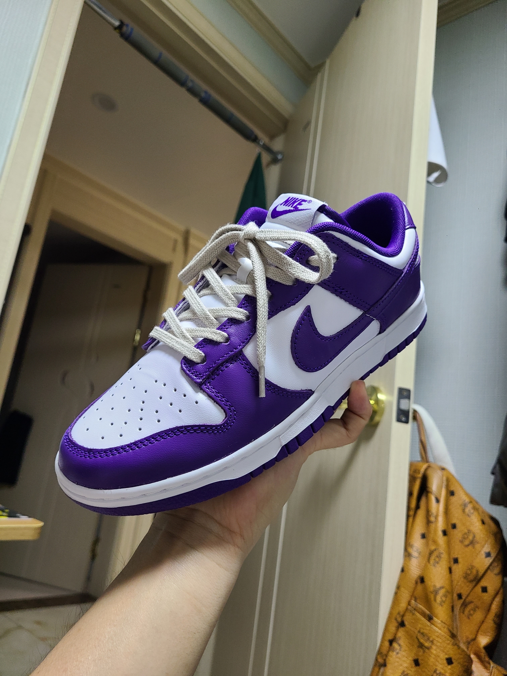 (W) Nike Dunk Low Gorge Green, Jordan Stadium 90 White Clover 착용 스타일 - 8