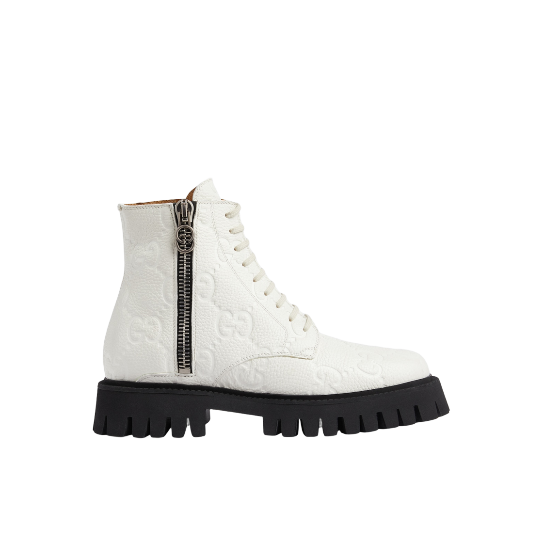 (W) Gucci GG Leather Boot White GG Leather 상세 이미지 1