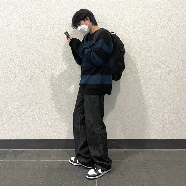 Nike Dunk Low Retro Black, Supreme Backpack Black - 23FW 착용 스타일 - 1