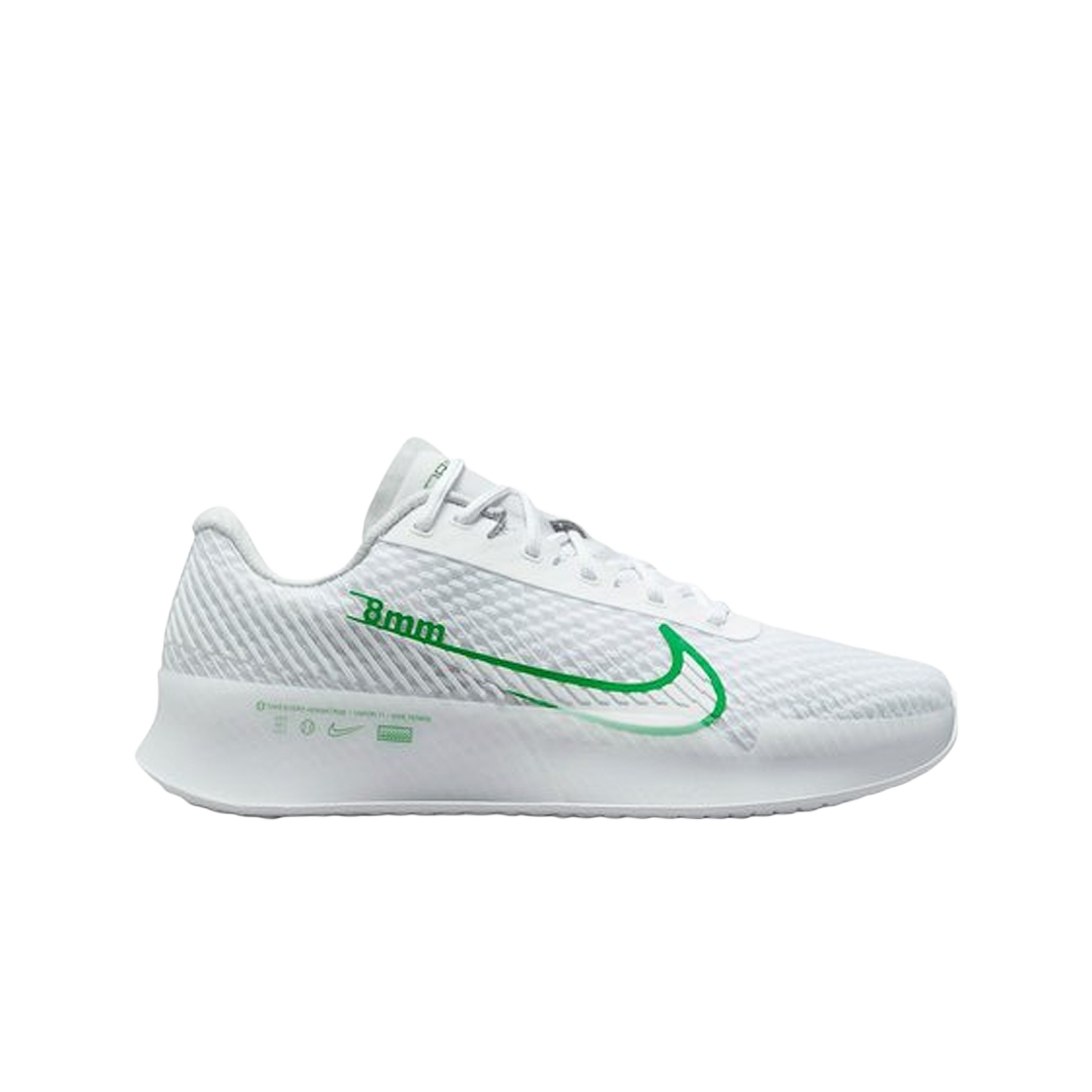 DR6965-102 (W) Nike Zoom Vapor 11 HC White Kelly Green