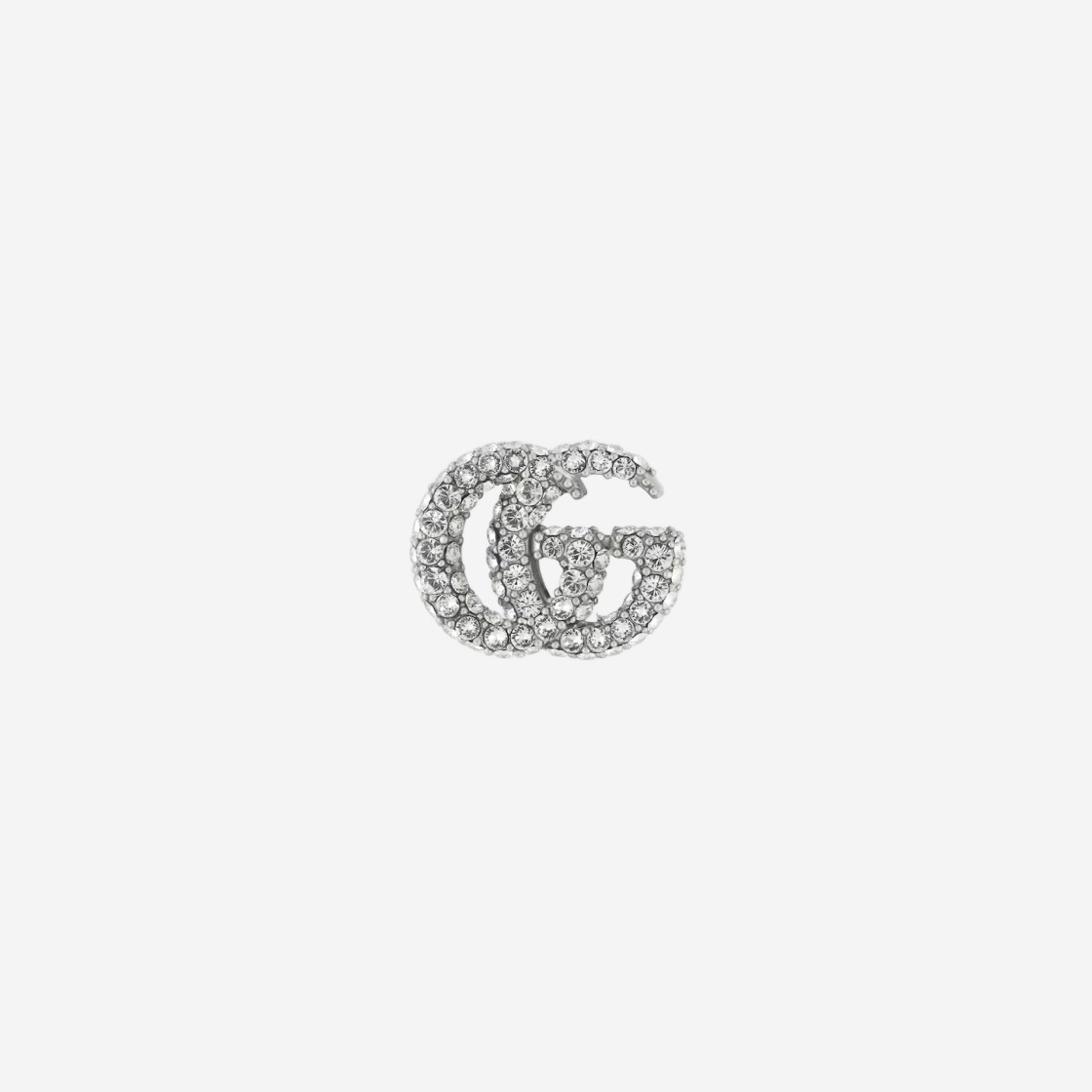 (W) Gucci GG Marmont Single Crystal Earring Palladium Toned Metal 상세 이미지 1