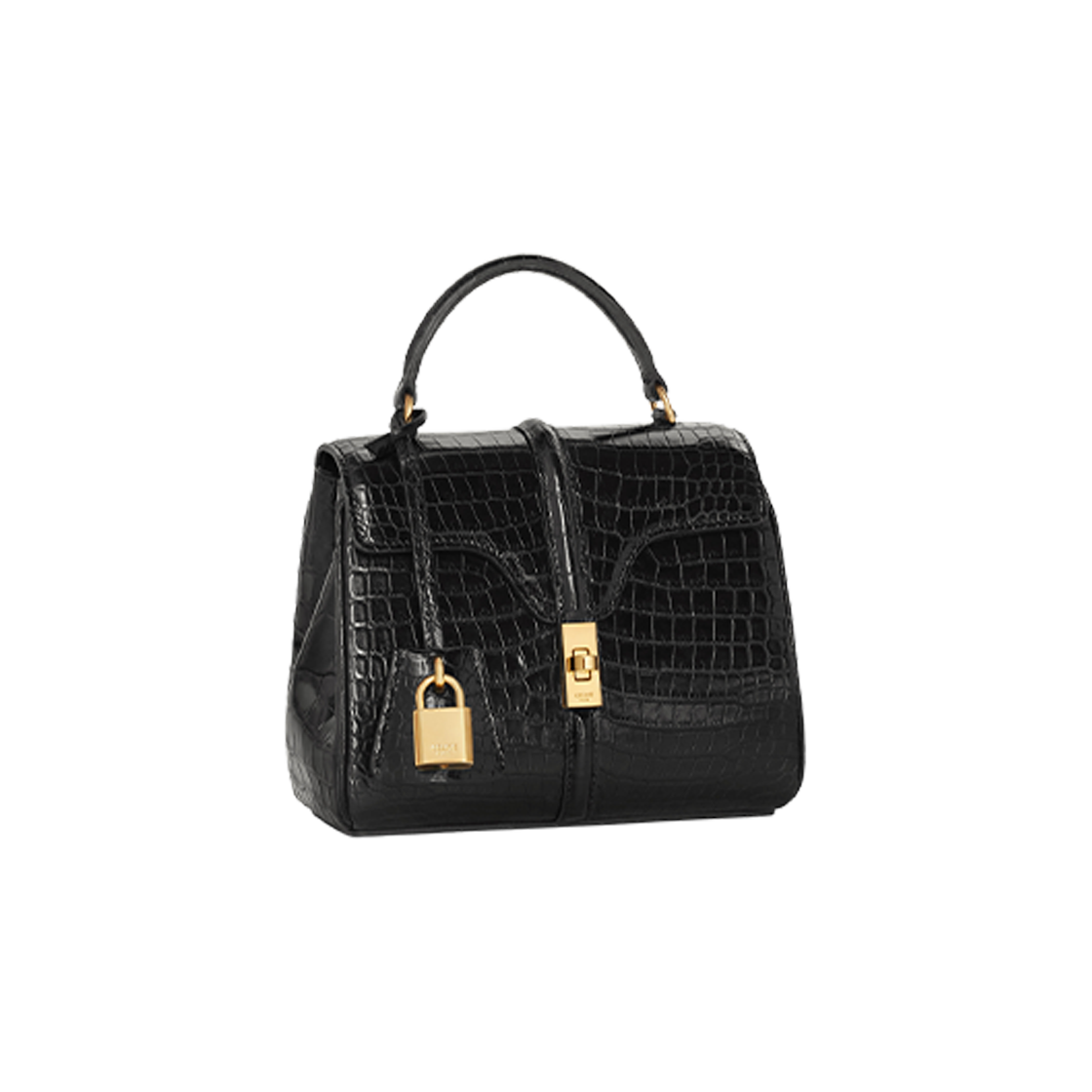 Celine Mini 16 in Porosus Crocodile Black 상세 이미지 2